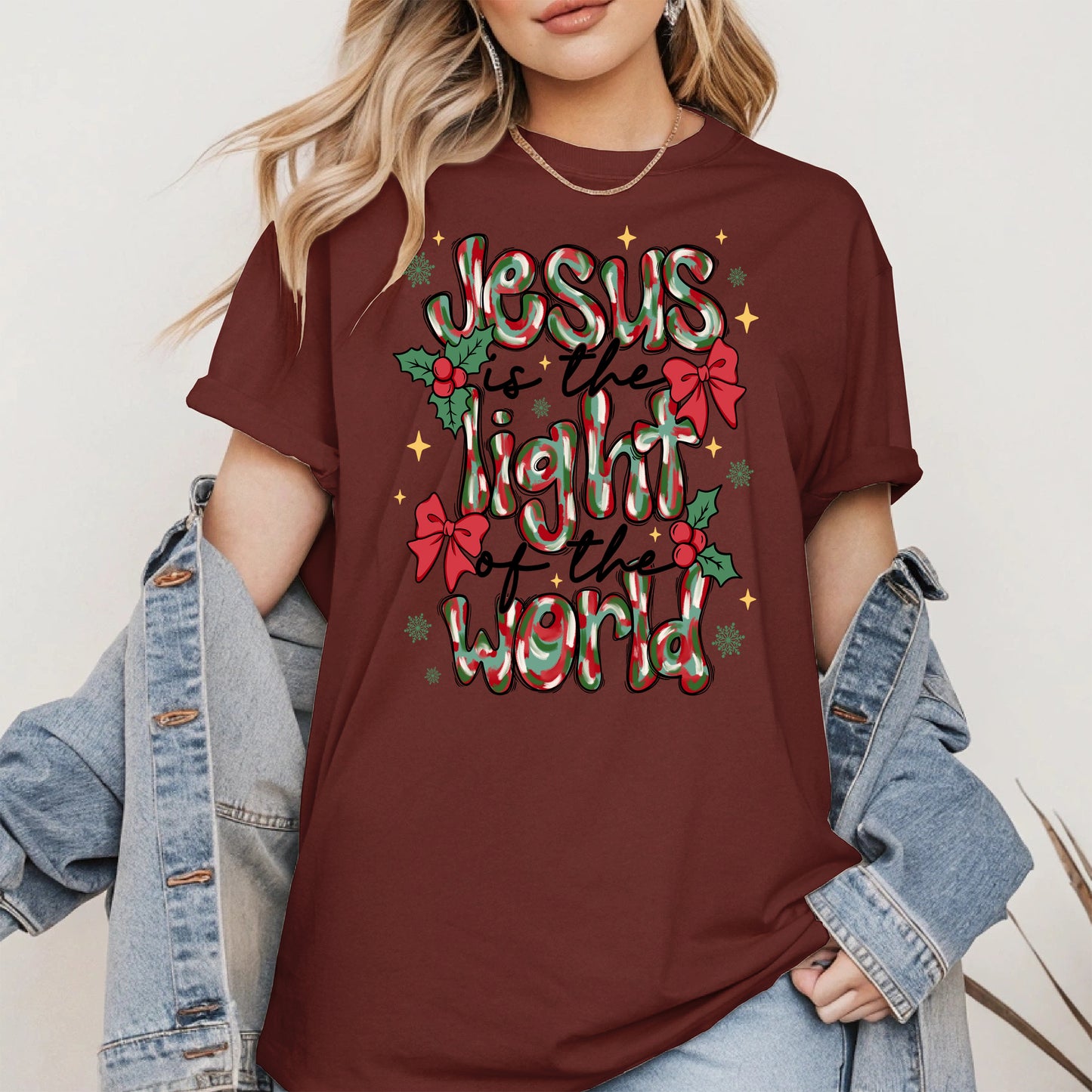 Jesus Light of the World Christmas Shirt