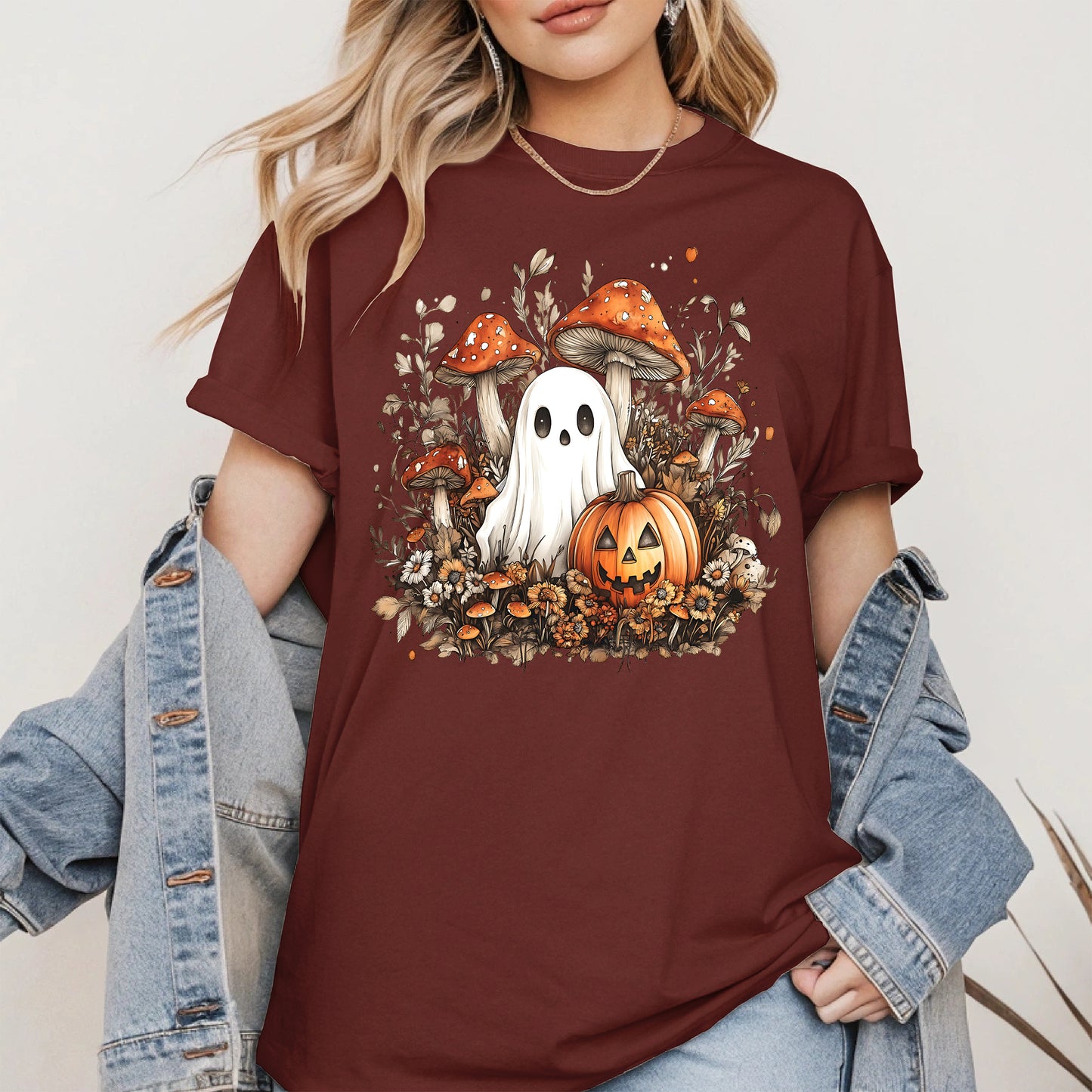 Floral Cute Ghost halloween shirt