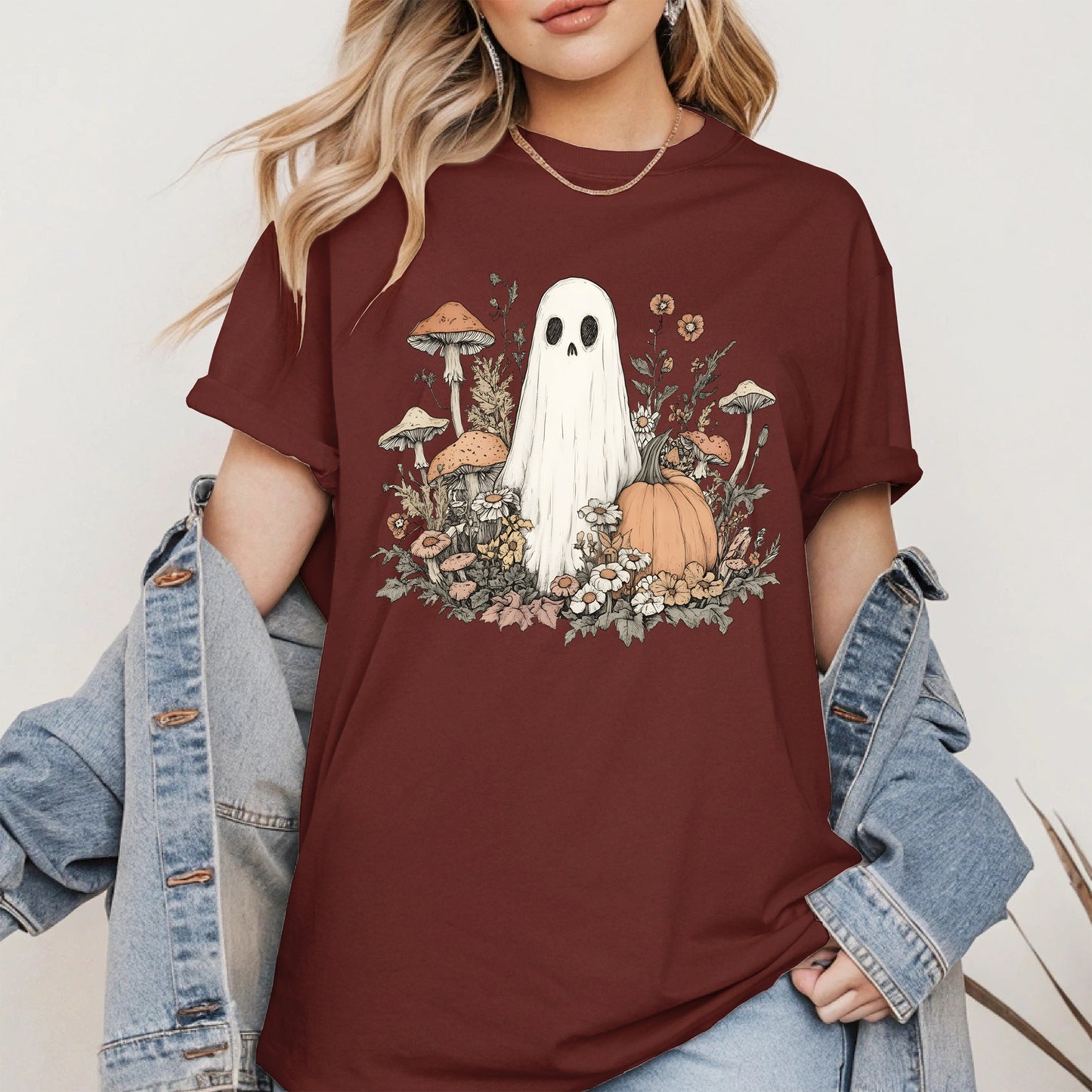 Retro Floral Ghost halloween shirt