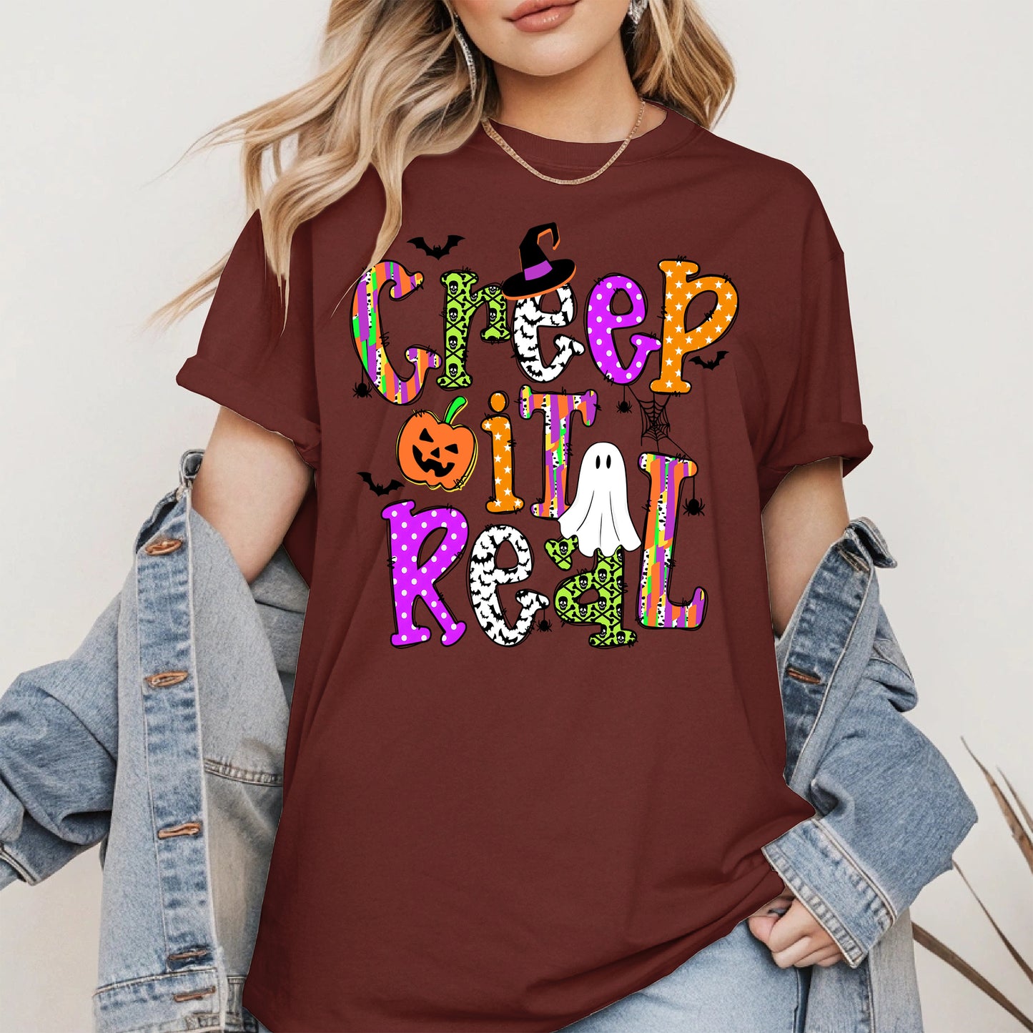 Creep It Real Doodle halloween shirt