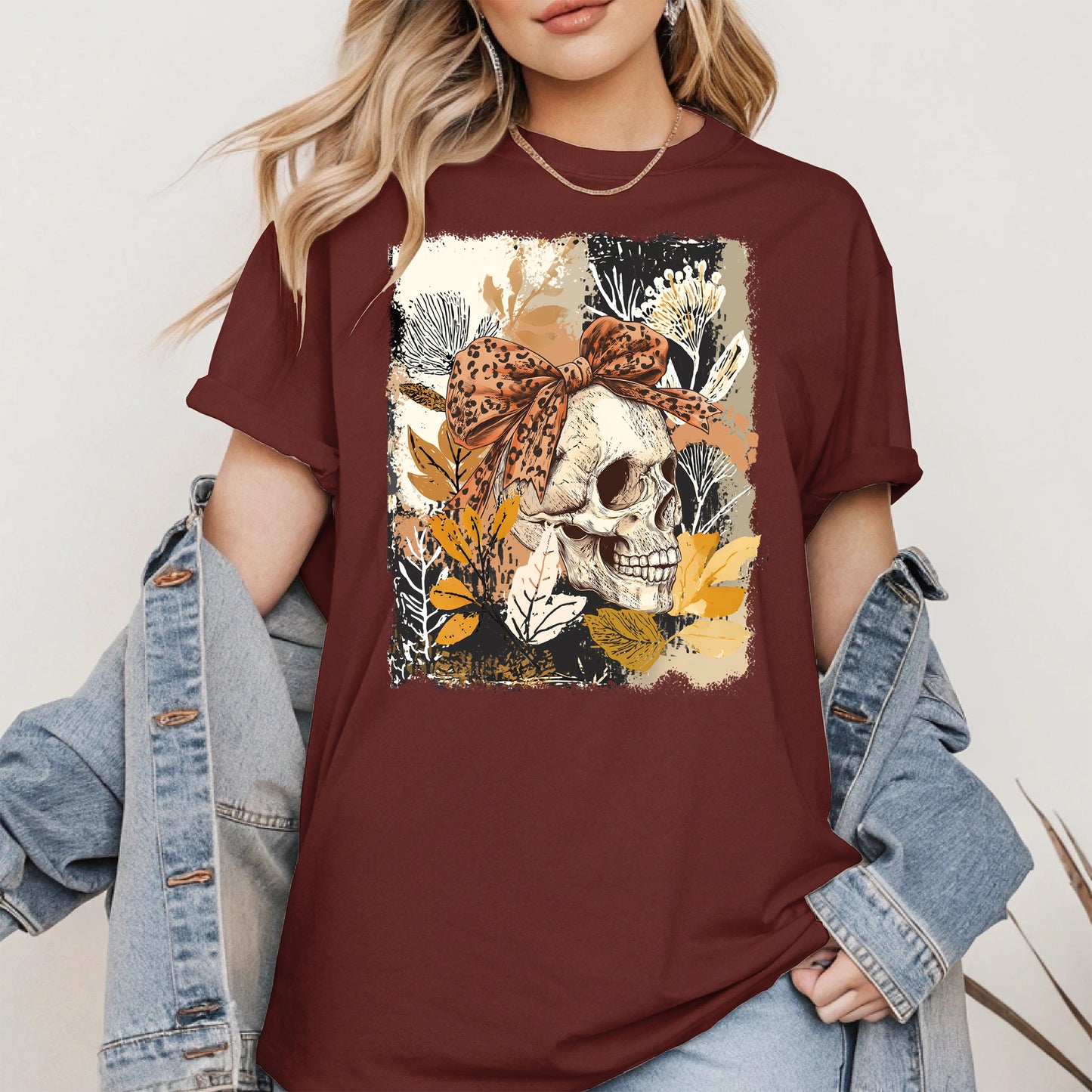 Skull Coquette Boho halloween shirt