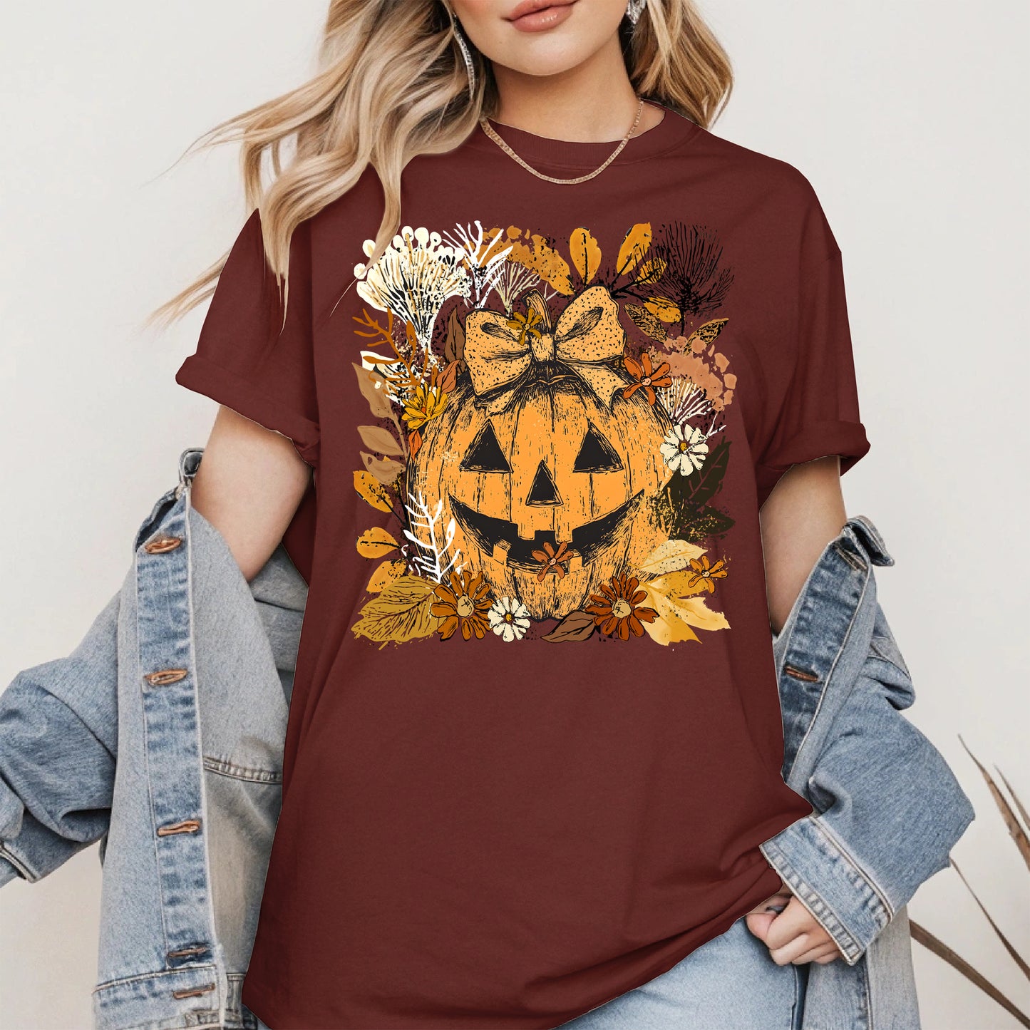 Halloween Pumpkin Coquette Bow shirt