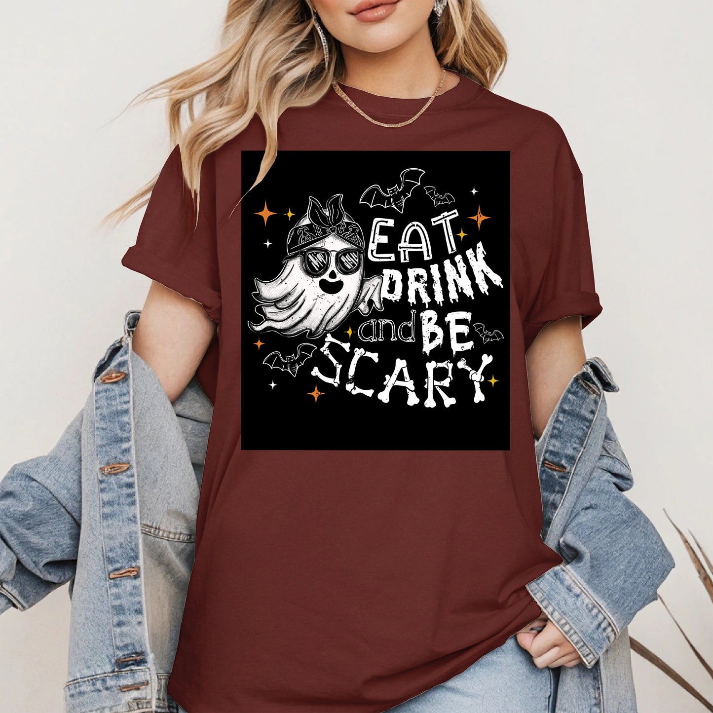 Eat Drink and Be Scary halloween shirt