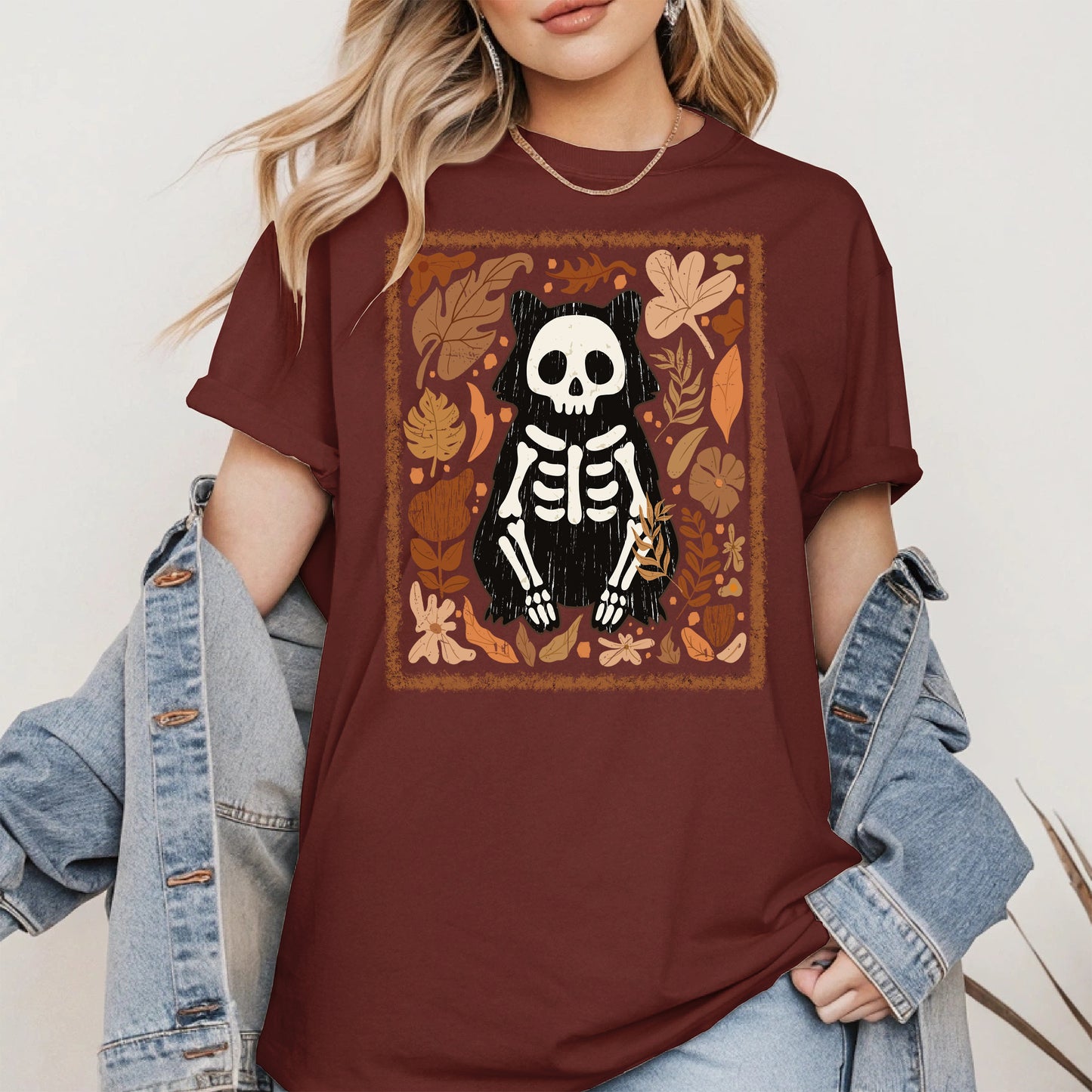 Halloween raccoon floral halloween shirt