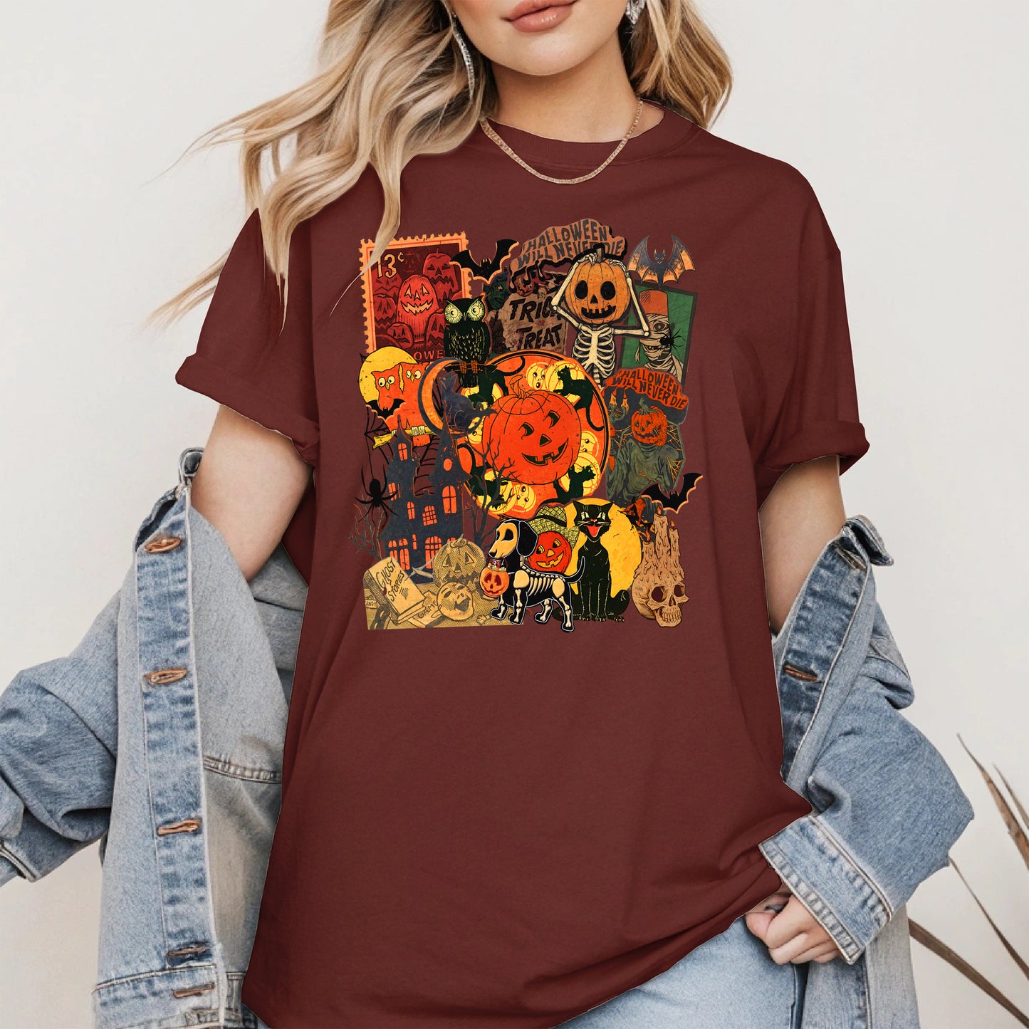 Collage Halloween shirt and hoodie