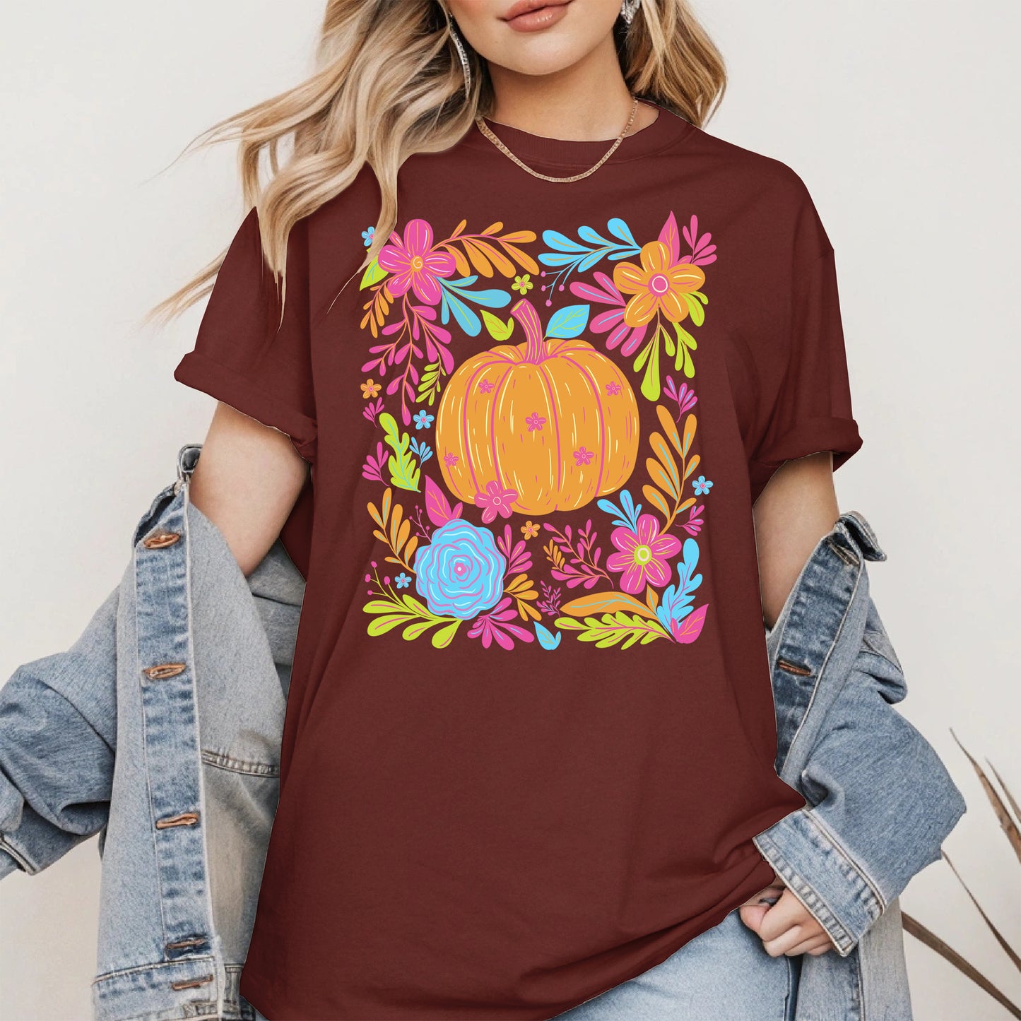Neon Pumpkin halloween shirt