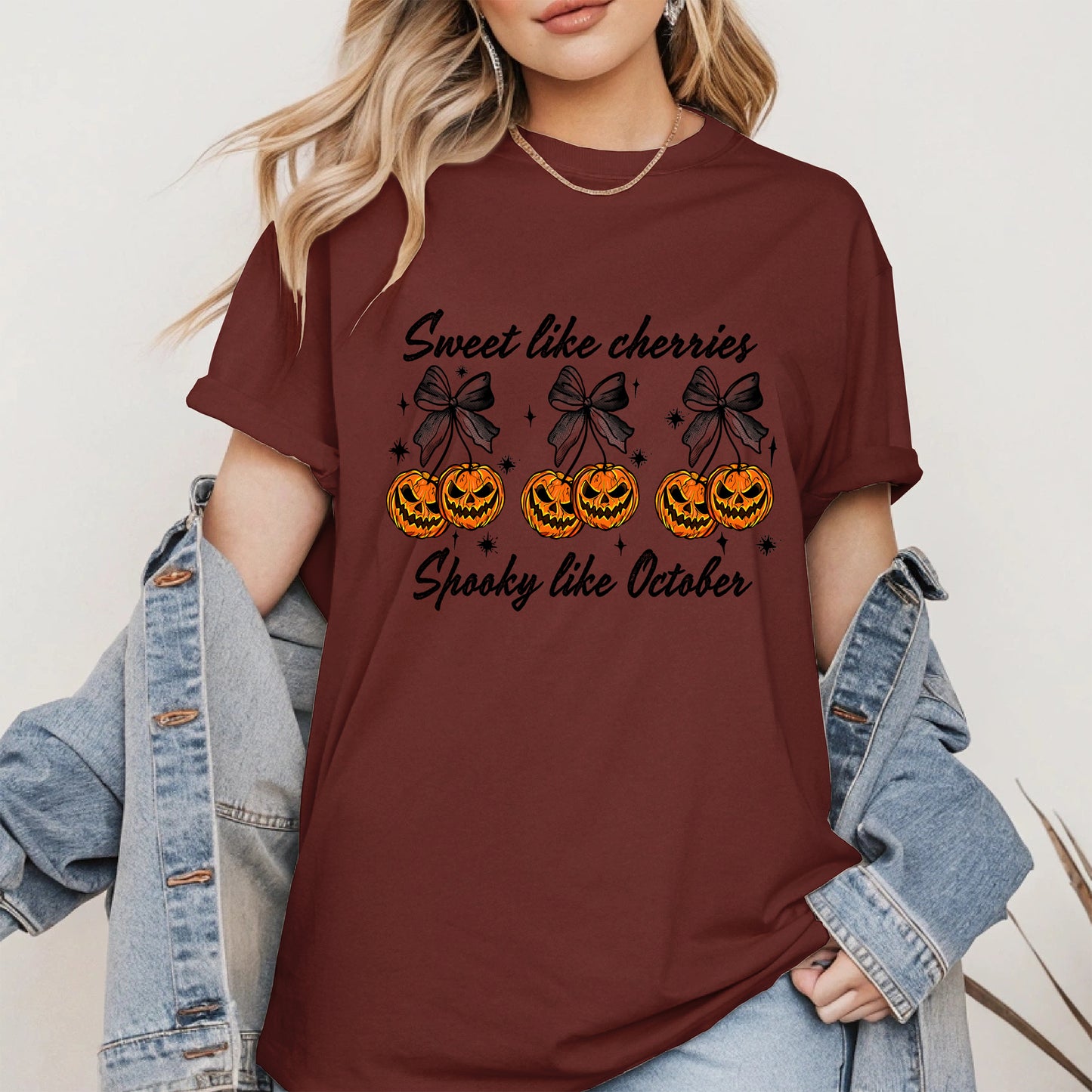 Sweet like cherries Spooky like October shirt
