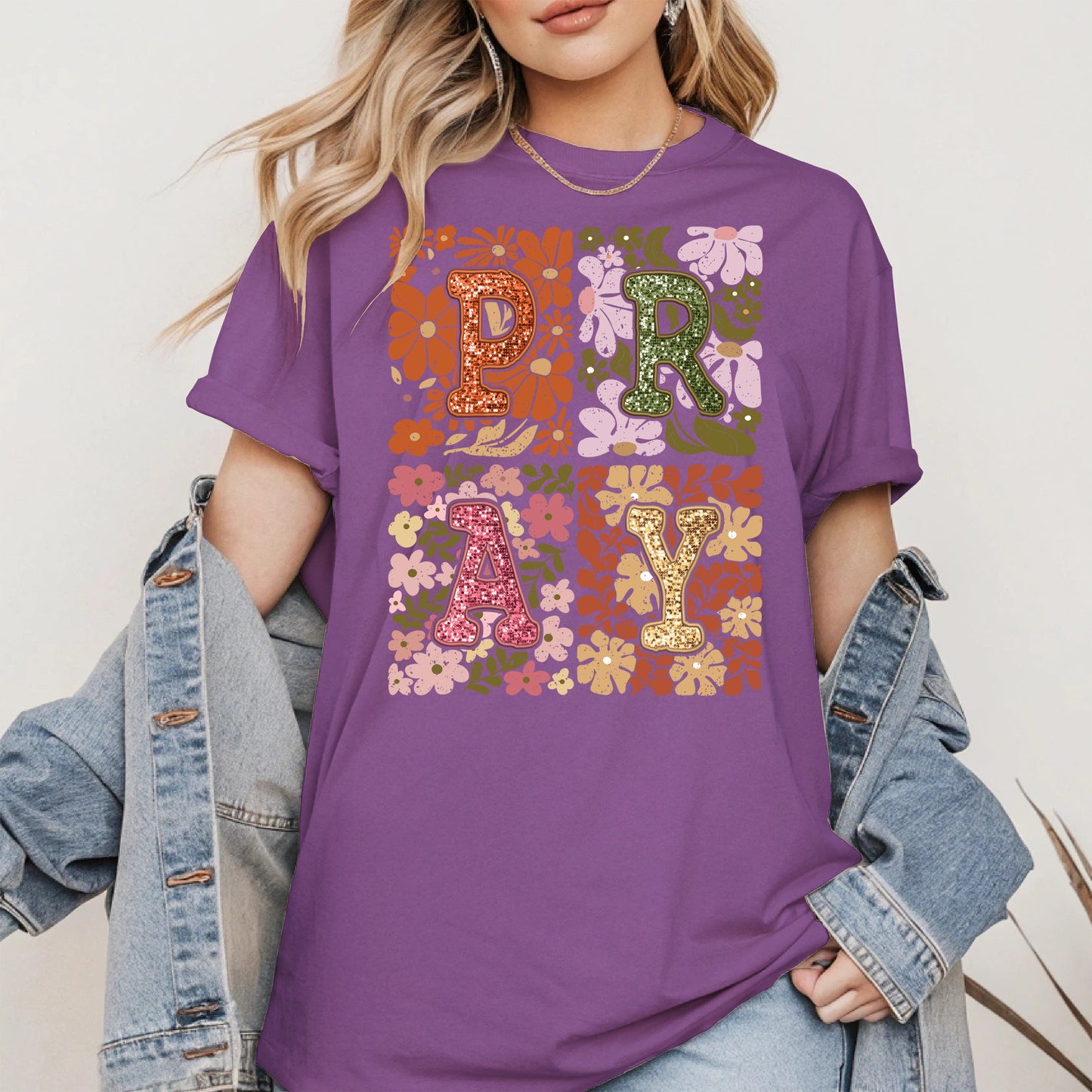 Retro Floral Faith Fall Christian Shirt