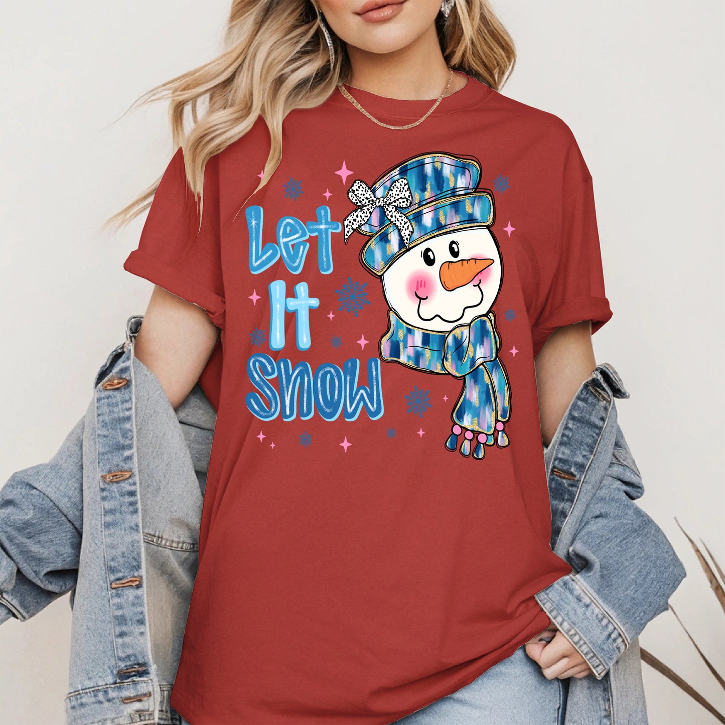 Cute Snowman Face Christmas Shirt