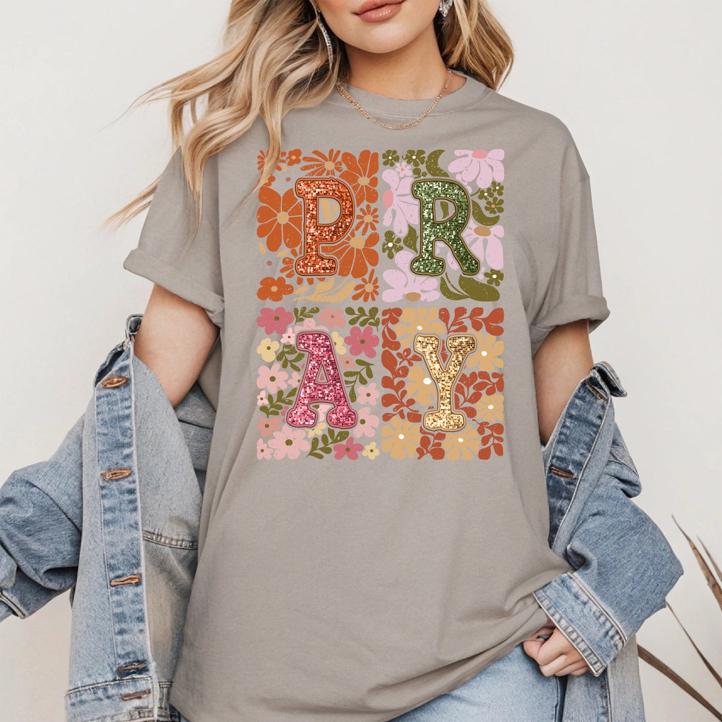 Retro Floral Faith Fall Christian Shirt