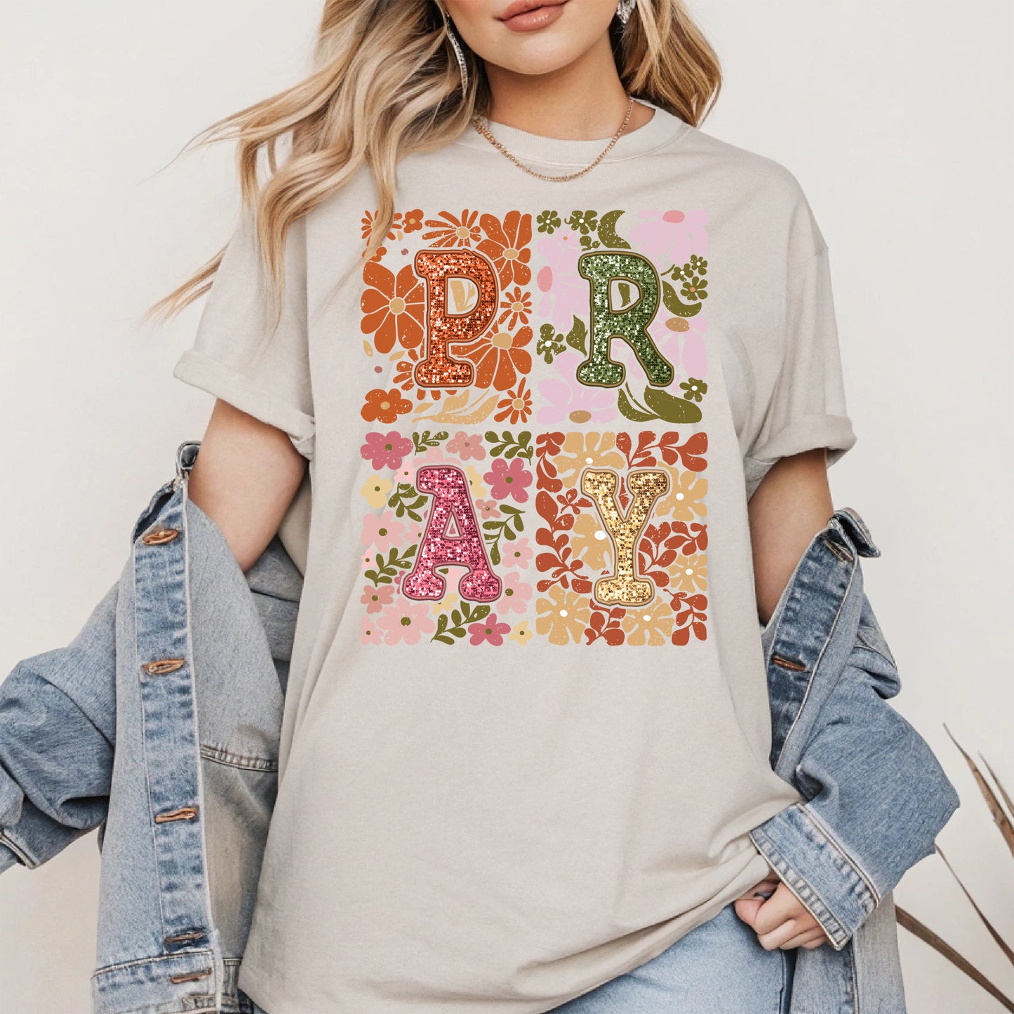 Retro Floral Faith Fall Christian Shirt
