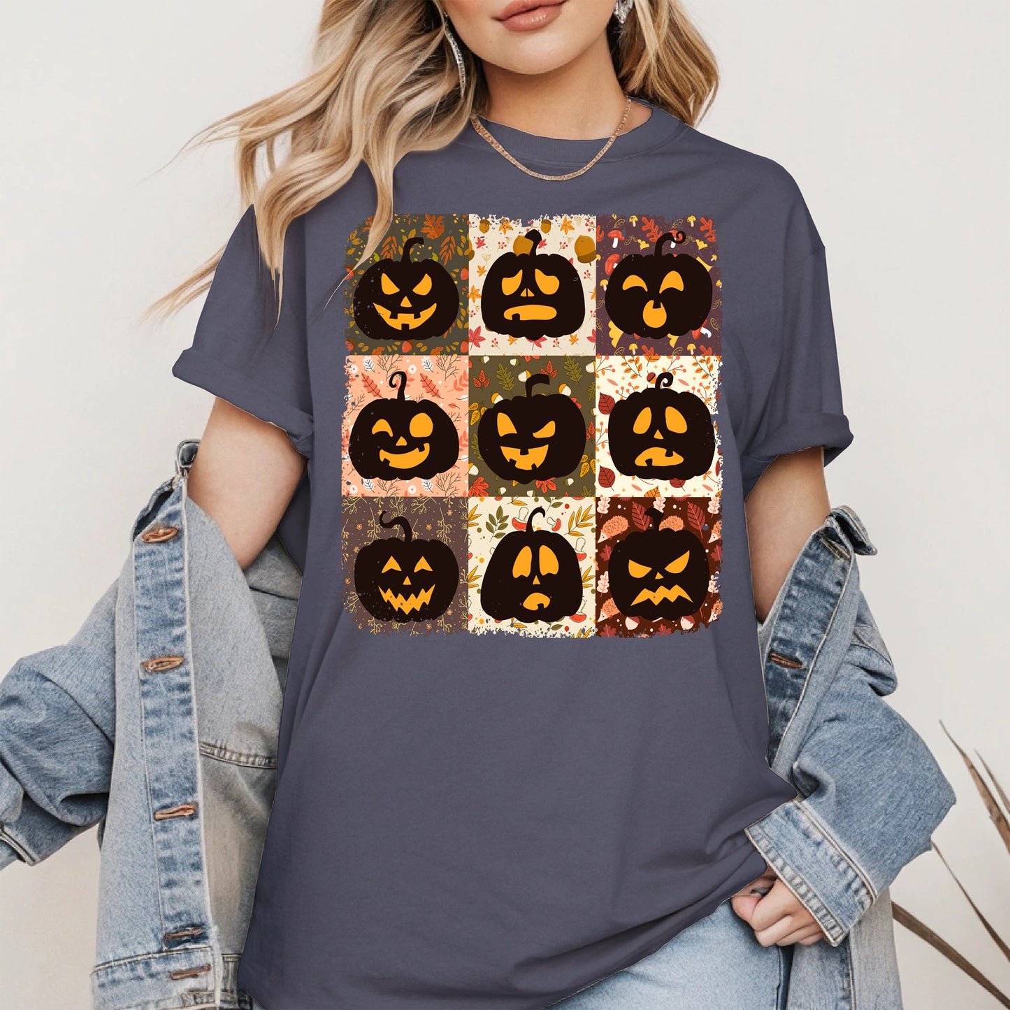 Funny Pumpkin Faces Shirt Hoodie Sweatshirt for Halloween Lovers