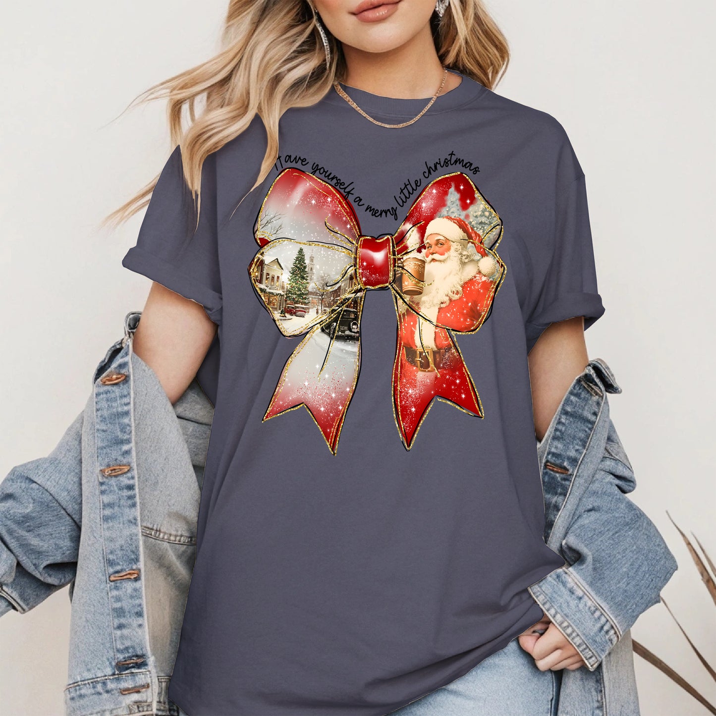 Small Town Christmas Santa Holiday Shirt