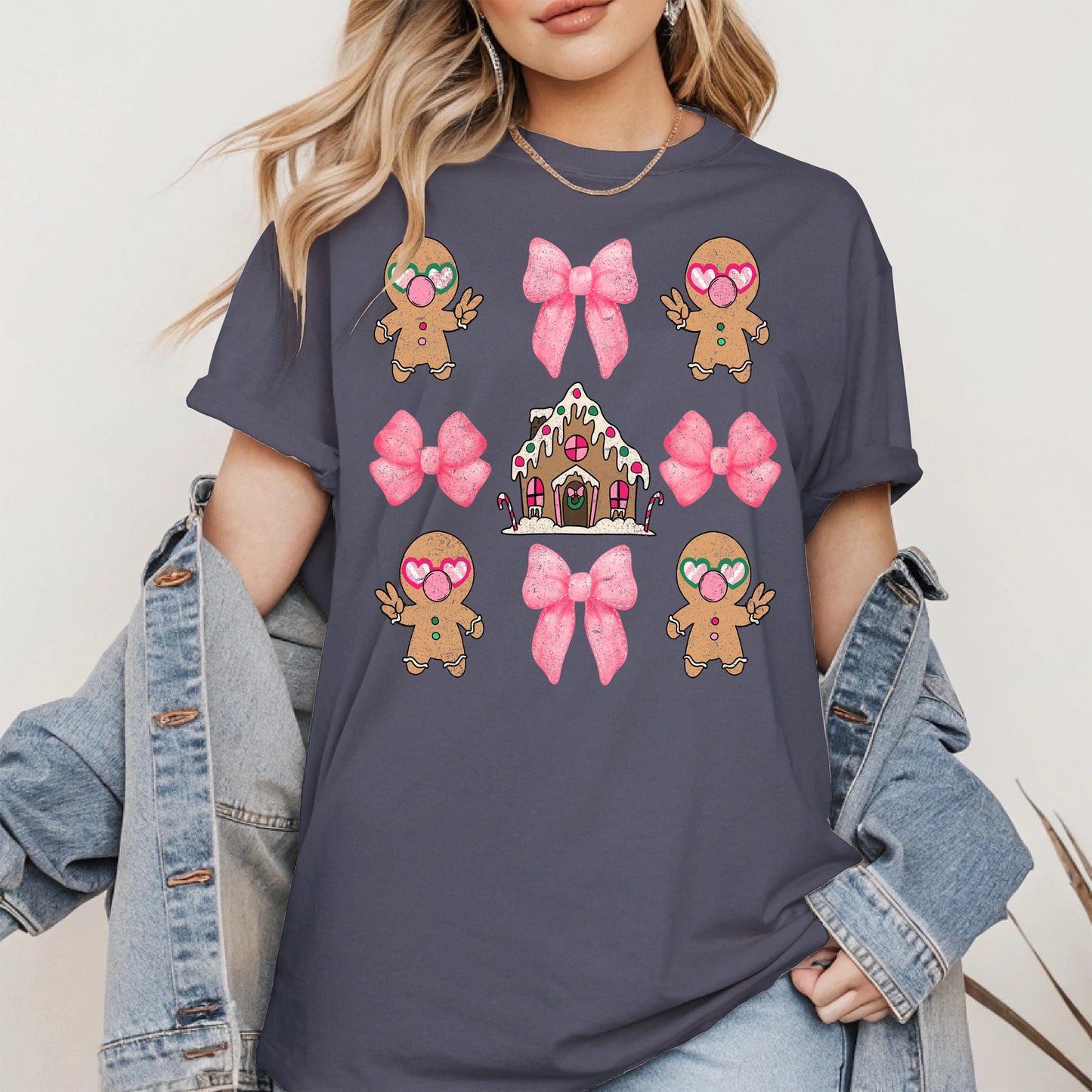 Checkered Gingerbread Cute Christmas Shirt