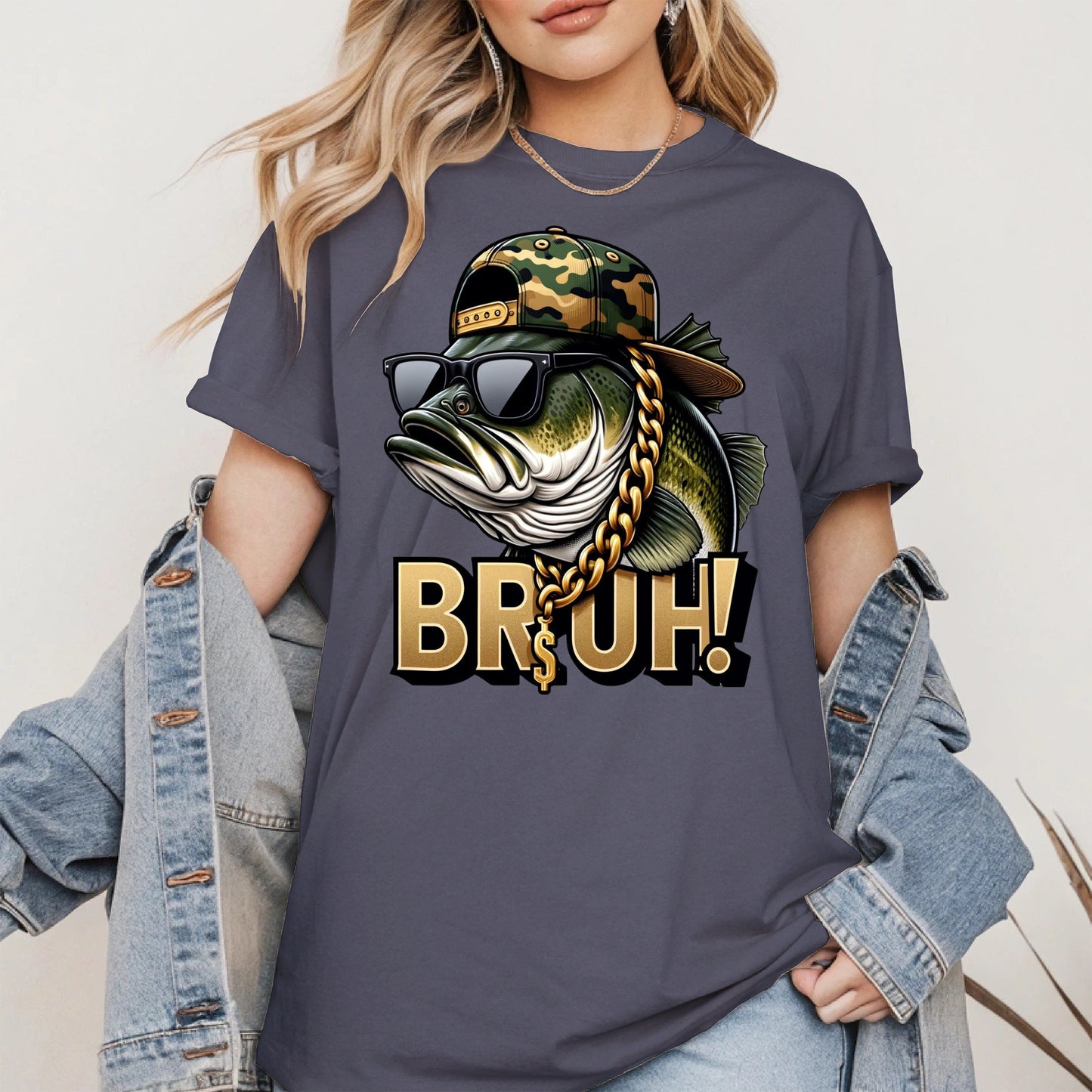Funny Bass Fish Bruh Shirt Hoodie Sweatshirt