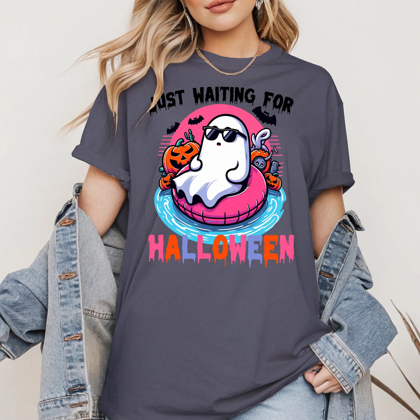 Chill Ghost Halloween Pool Float Shirt