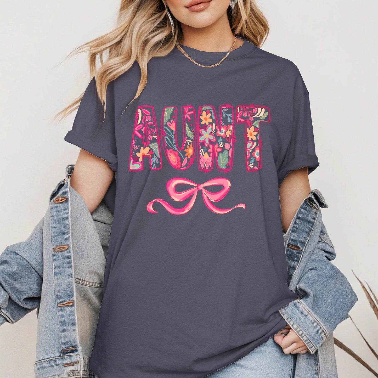 Floral Aunt Shirt Gift Tee Hoodie Sweatshirt for Cool Aunties