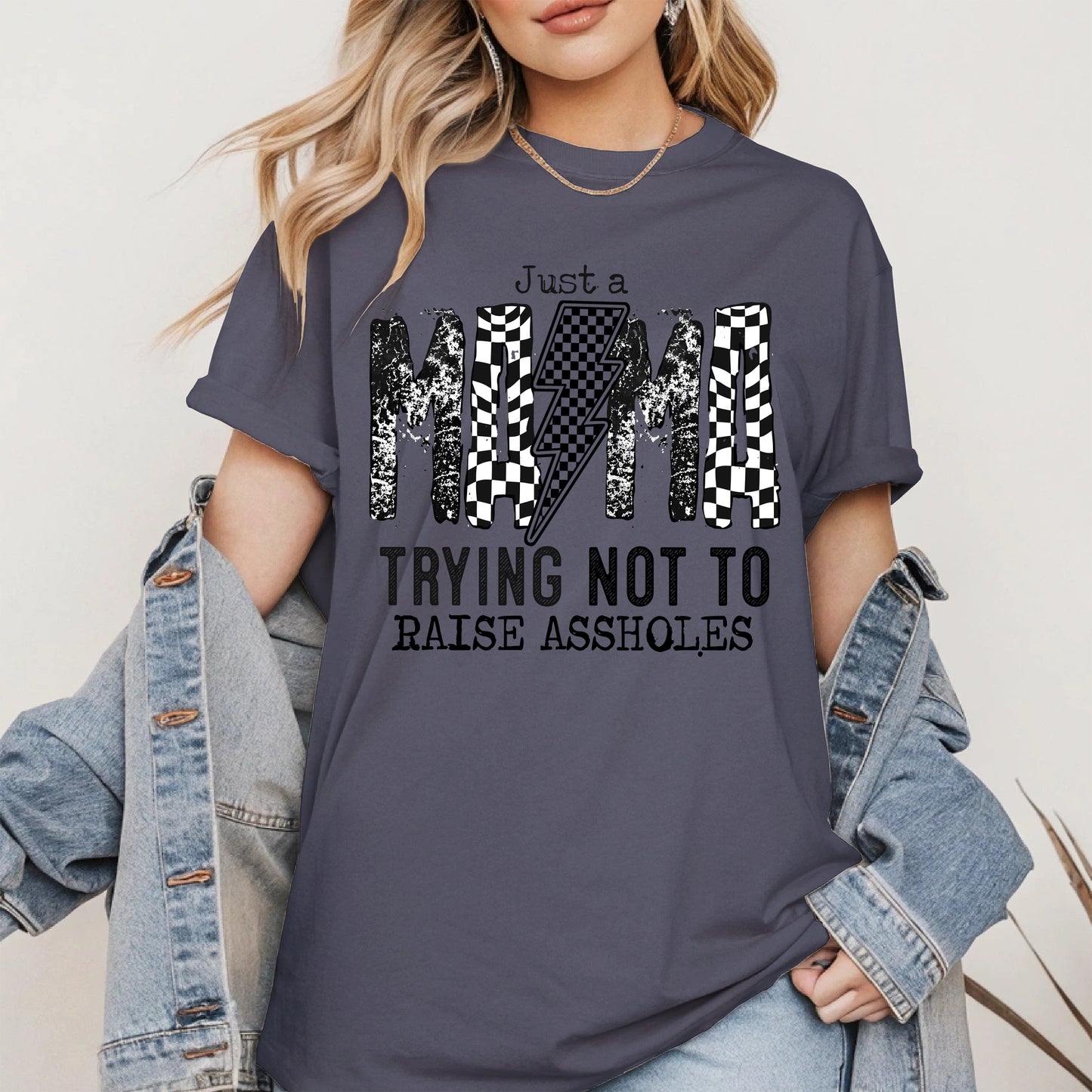 Just a Mama Trying Shirt Hoodie Sweatshirt Gift for Moms