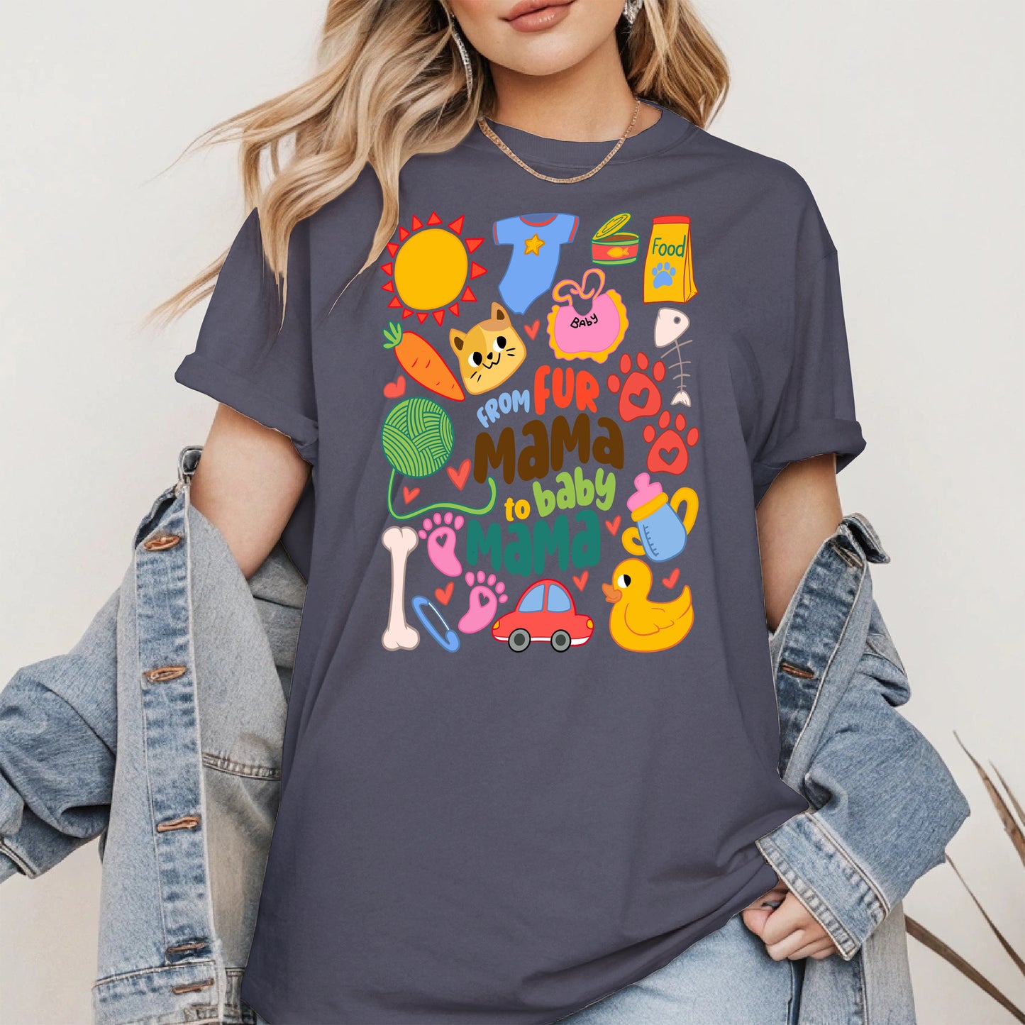 From Fur Mama to Baby Mama Shirt Hoodie Sweatshirt Gift