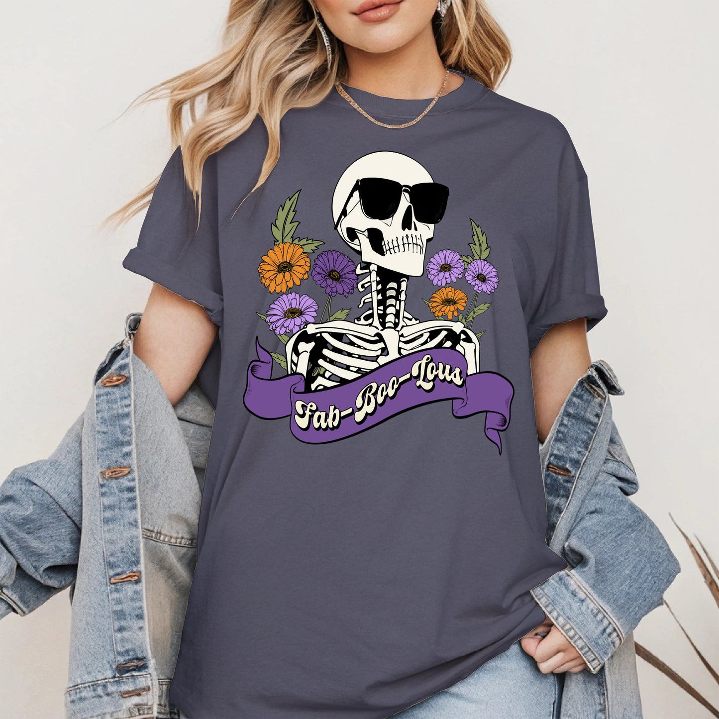 Fab-Boo-Lous Skeleton Halloween Shirt