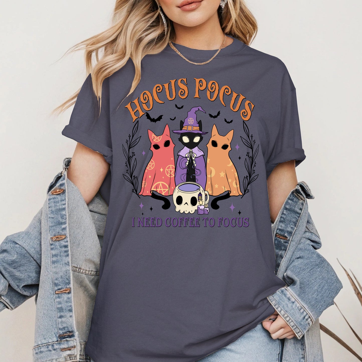 Hocus Pocus Coffee Cat Shirt