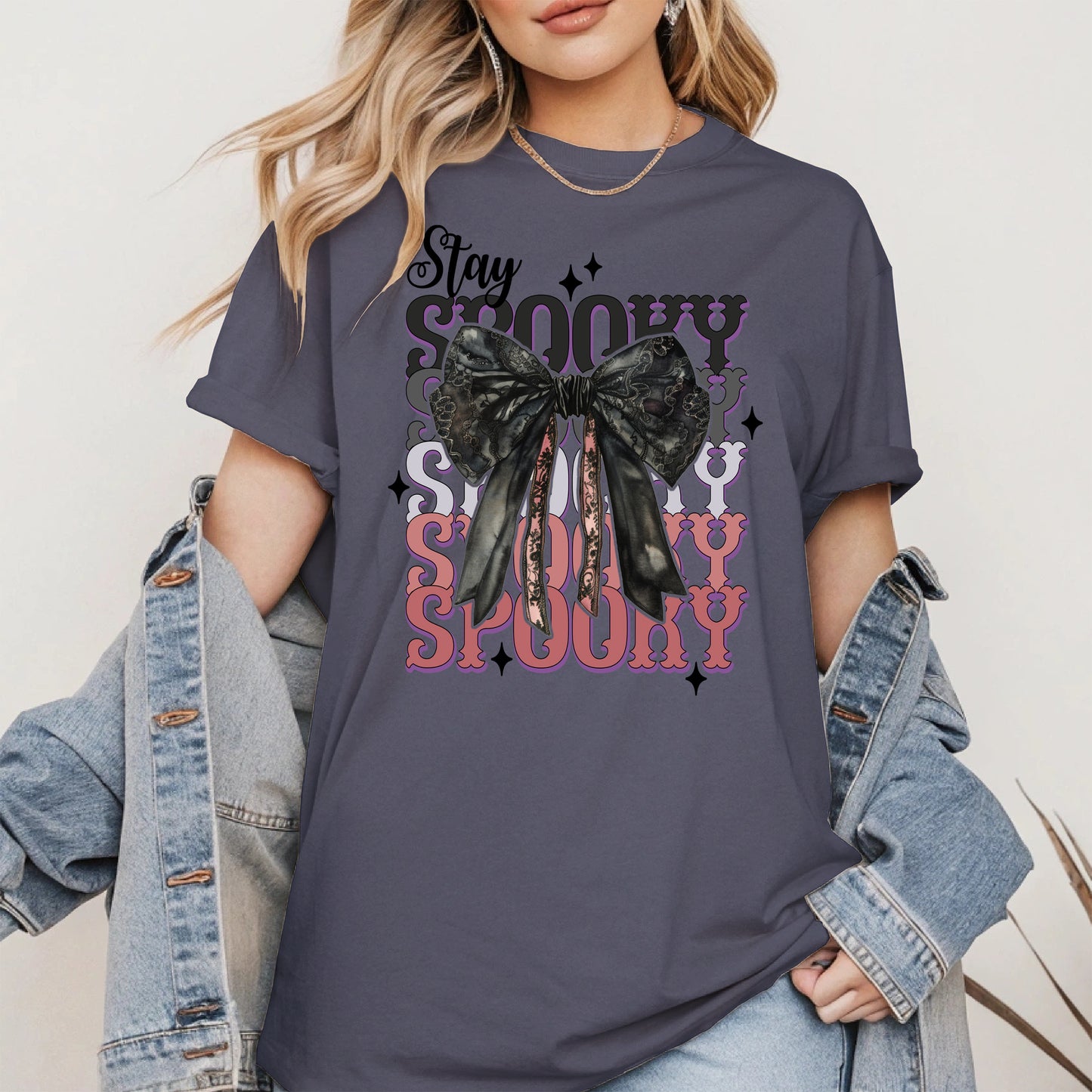 Gothic Spooky Bow Halloween Shirt