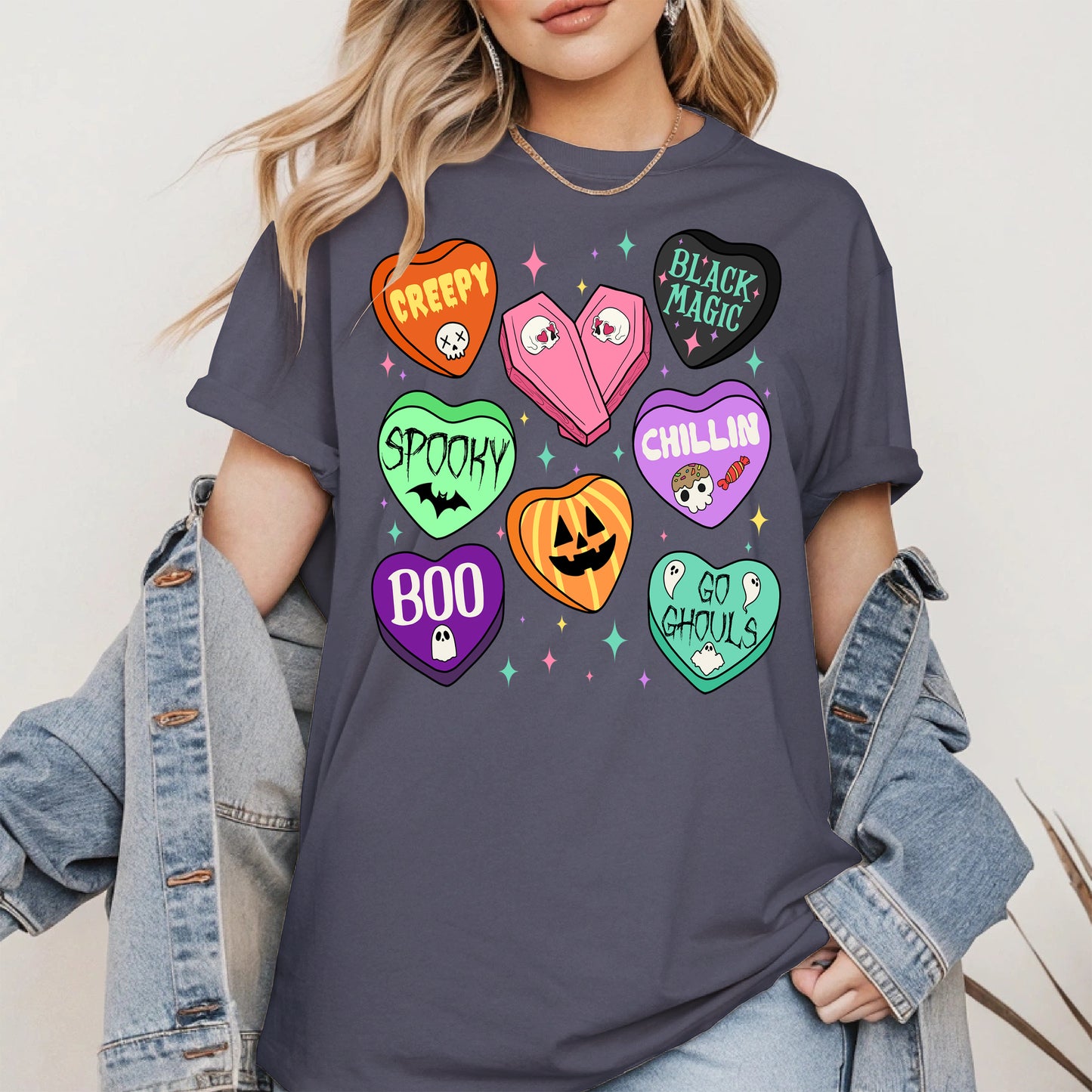 Spooky Candy Heart Halloween Shirt