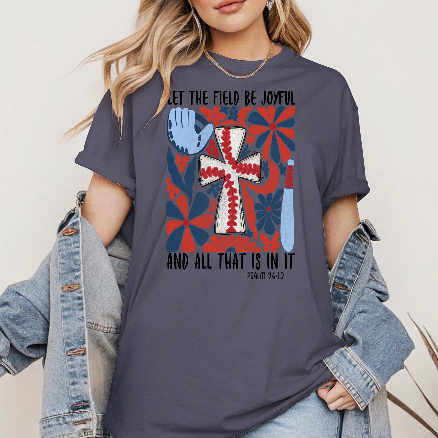 Faith Baseball Floral Shirt Sport Tee Hoodie Sweatshirt Gift for Fans