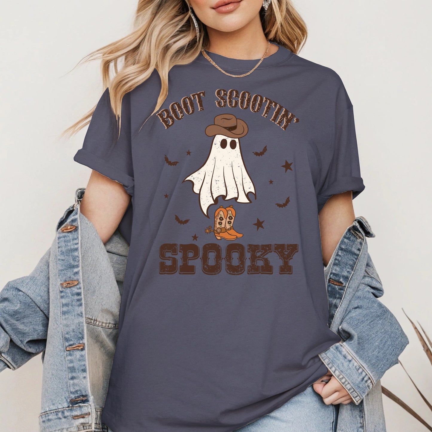 Boot Scootin Spooky Ghost Tee