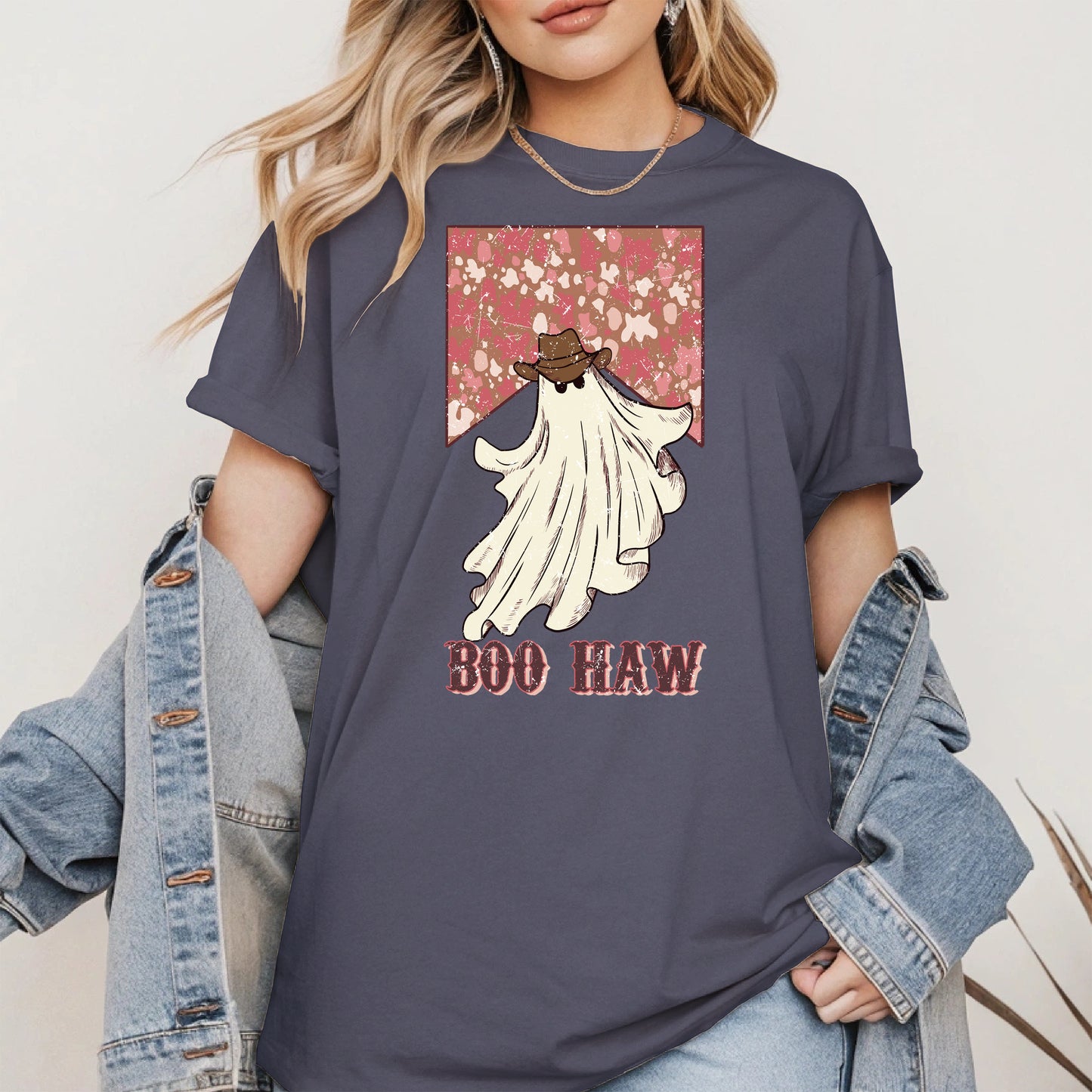 Boo Haw Western Ghost Cowgirl Tee
