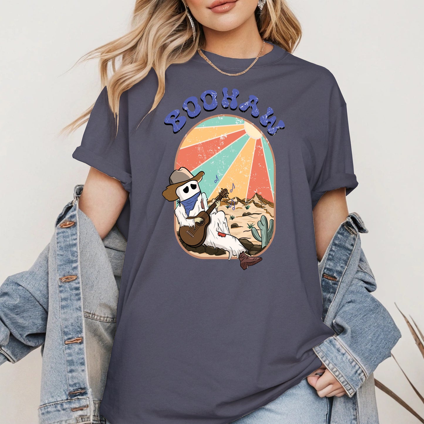 Boohaw Singing Ghost Western Tee