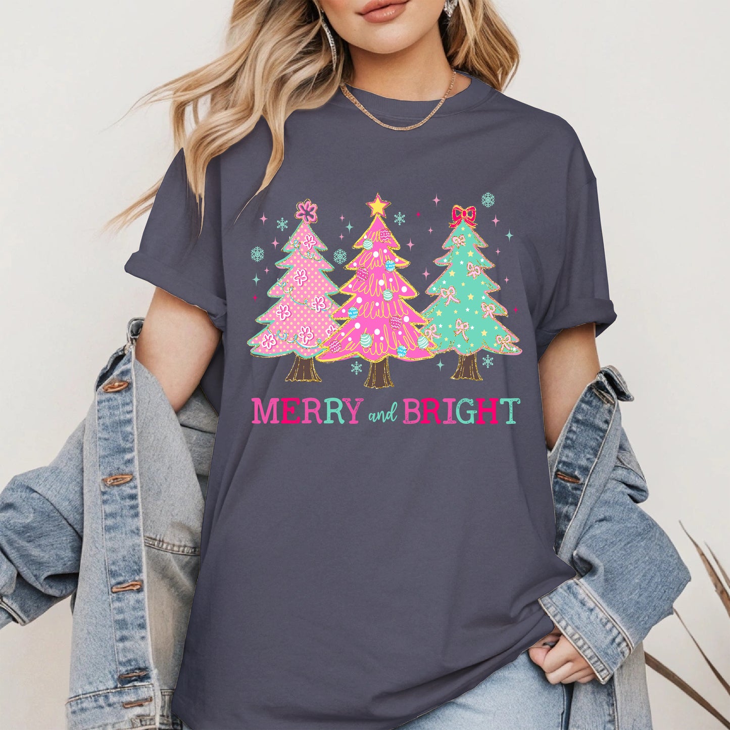 Merry and Bright Christmas Tree Shirt