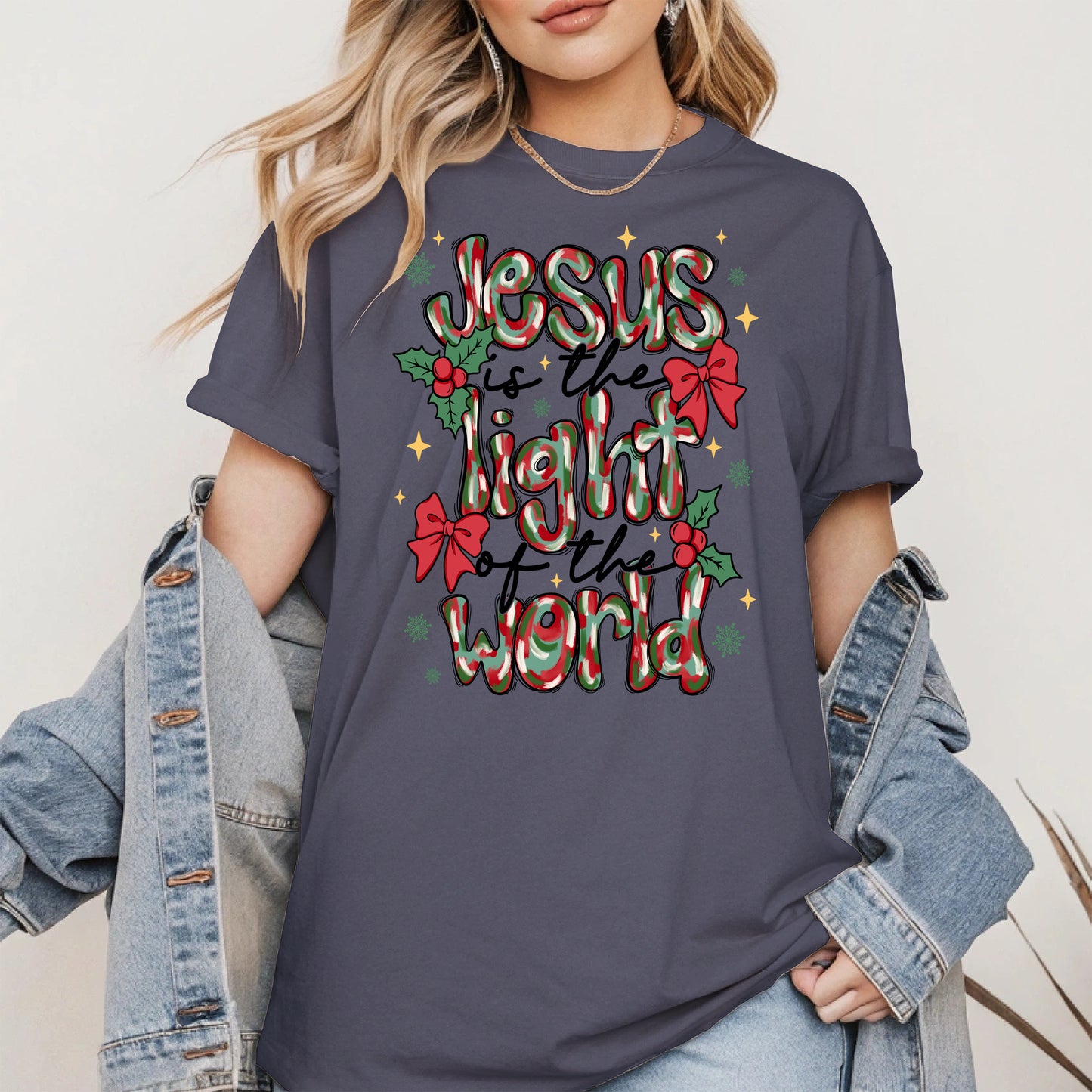 Jesus Light of the World Christmas Shirt