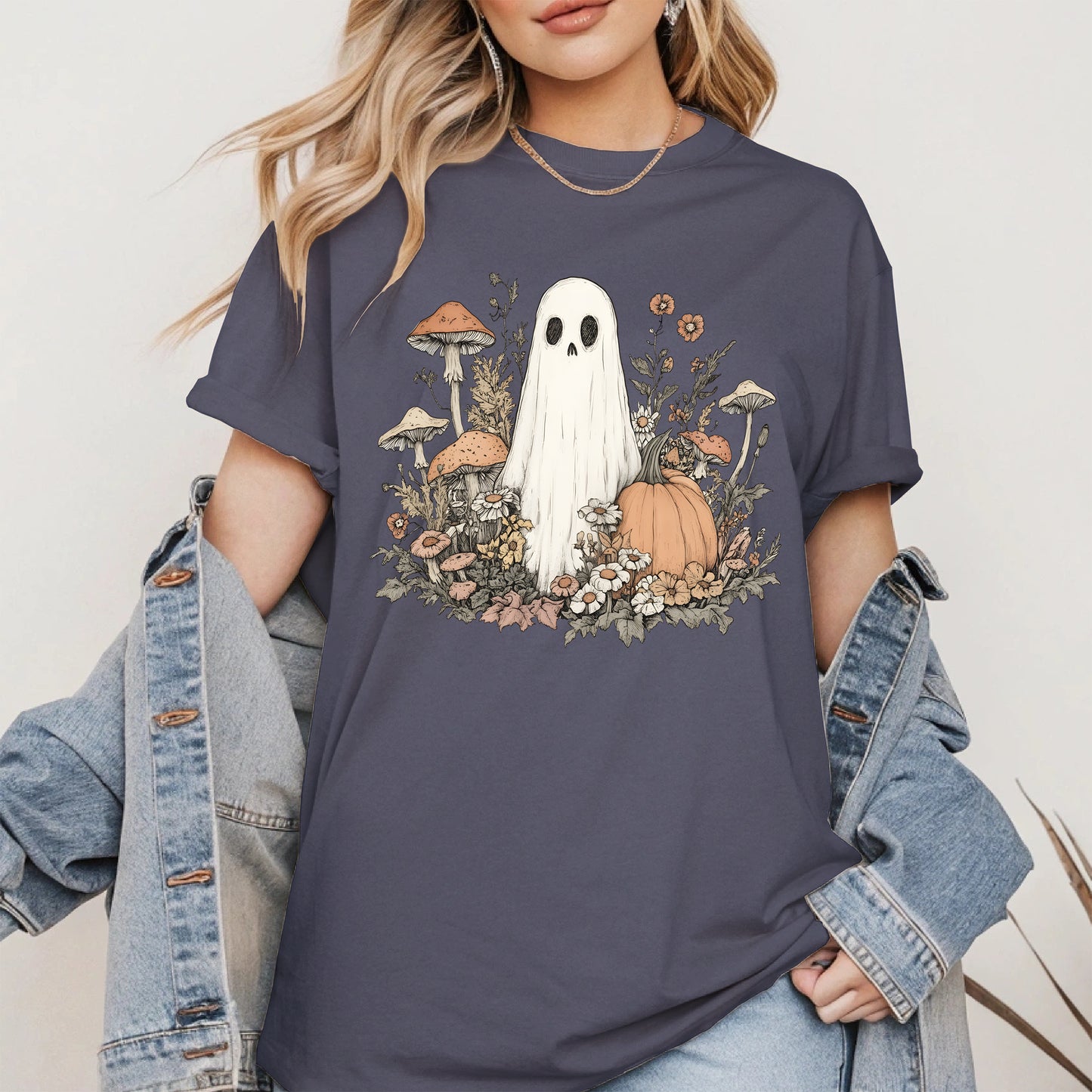 Retro Floral Ghost halloween shirt