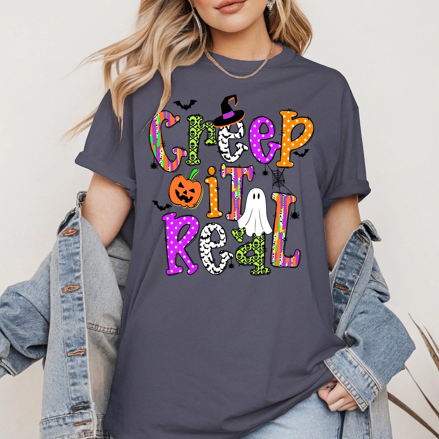 Creep It Real Doodle halloween shirt