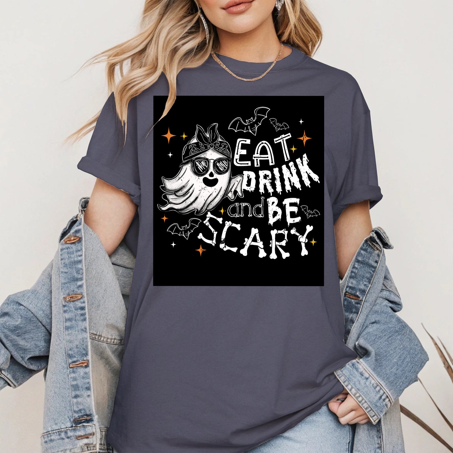 Eat Drink and Be Scary halloween shirt