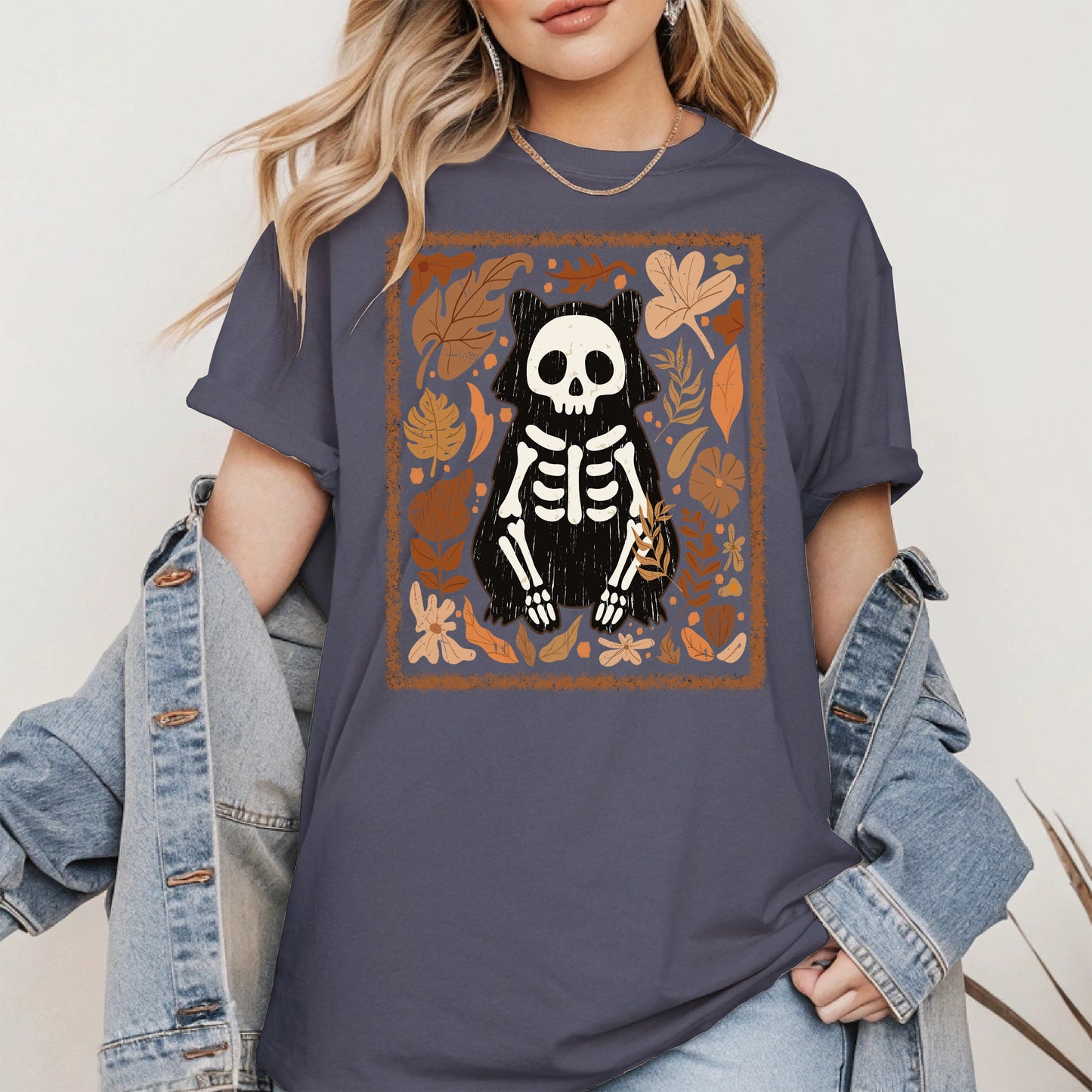 Halloween raccoon floral halloween shirt