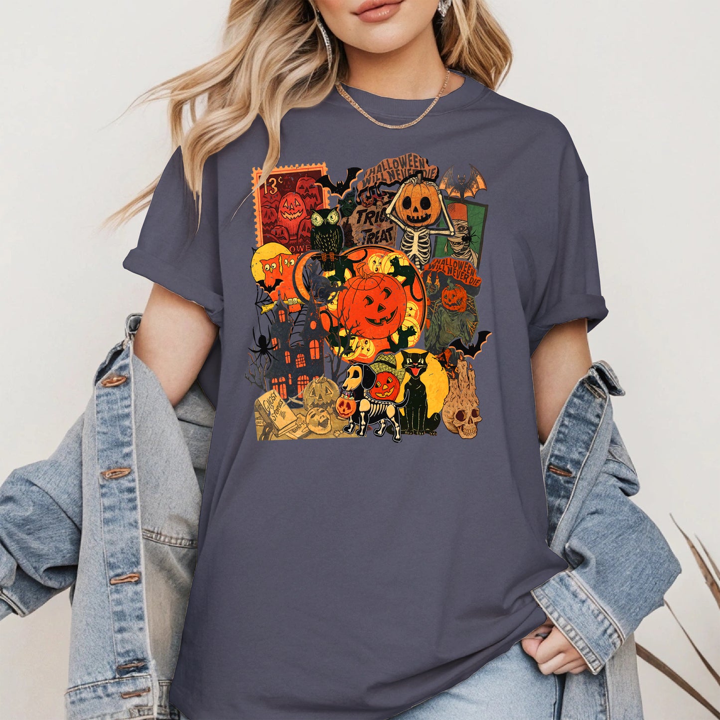 Collage Halloween shirt and hoodie