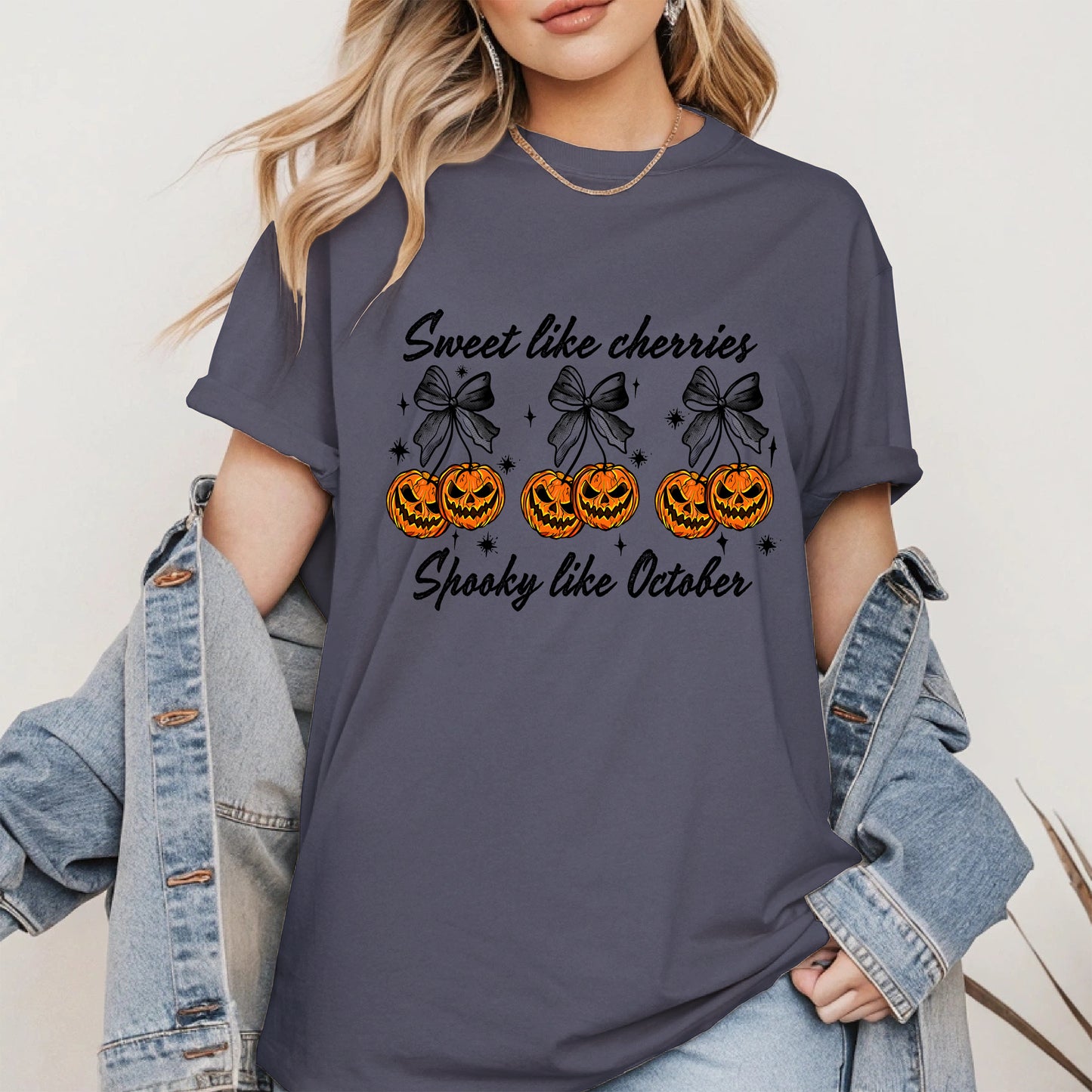 Sweet like cherries Spooky like October shirt