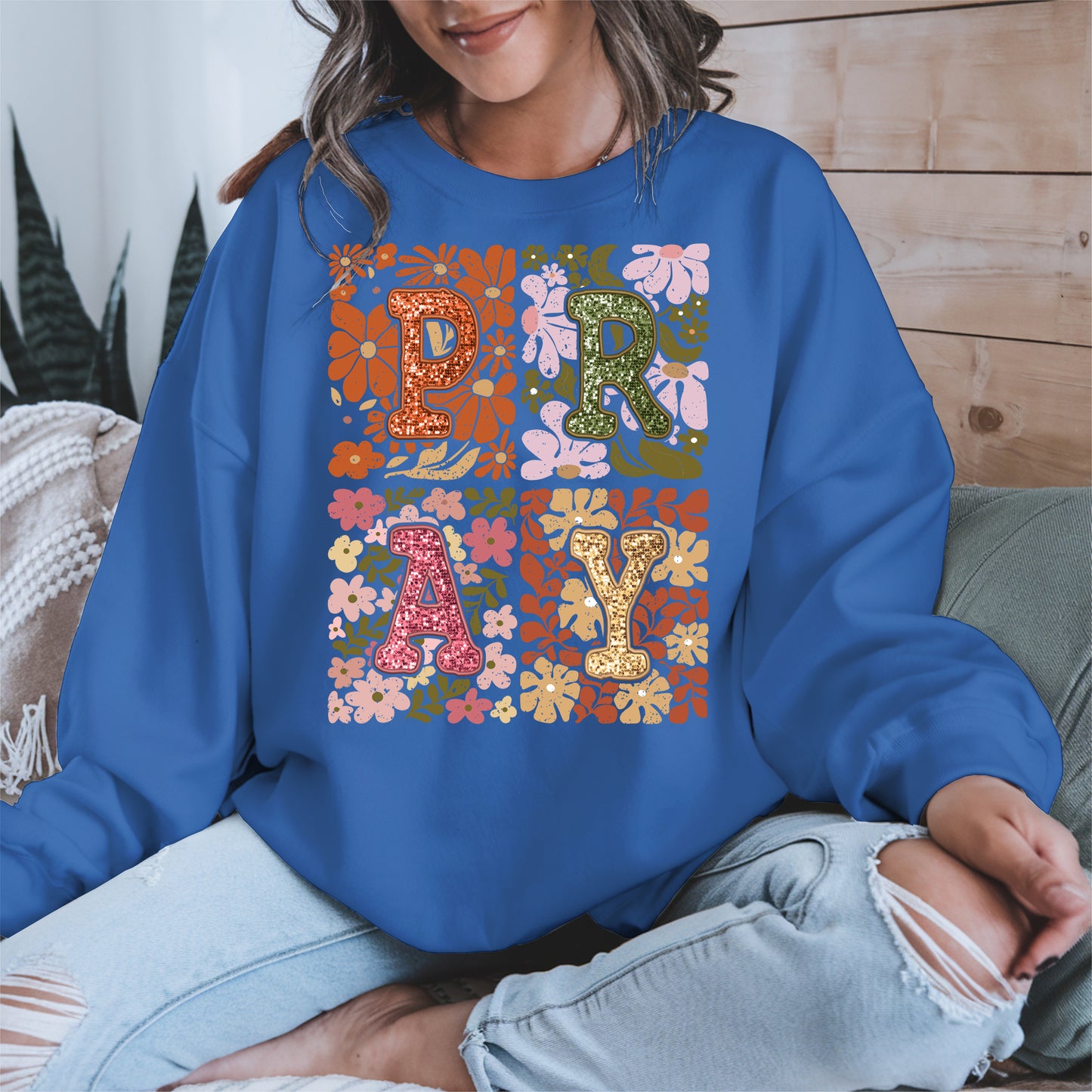 Retro Floral Faith Fall Christian Shirt