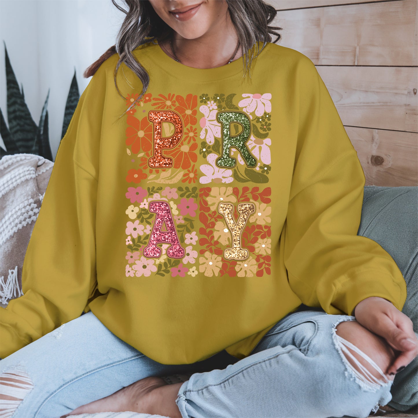 Retro Floral Faith Fall Christian Shirt