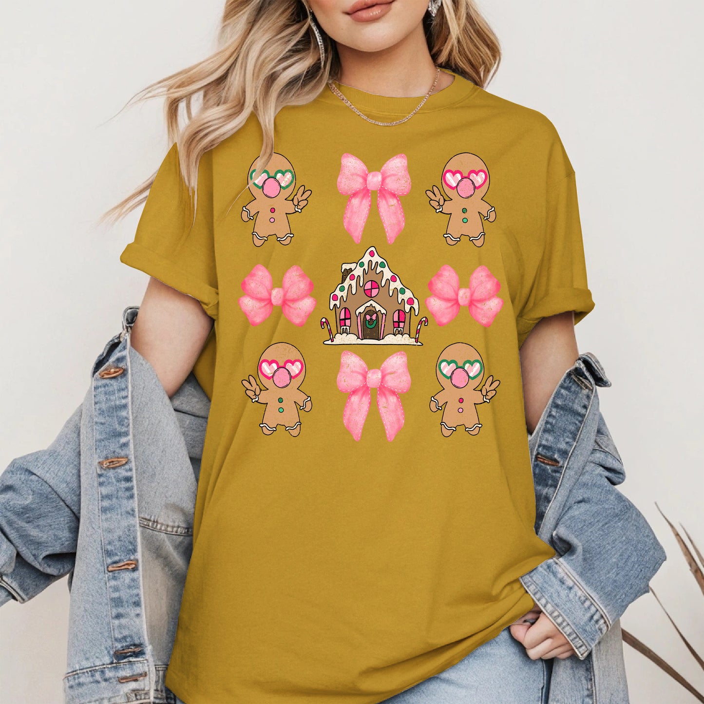 Checkered Gingerbread Cute Christmas Shirt