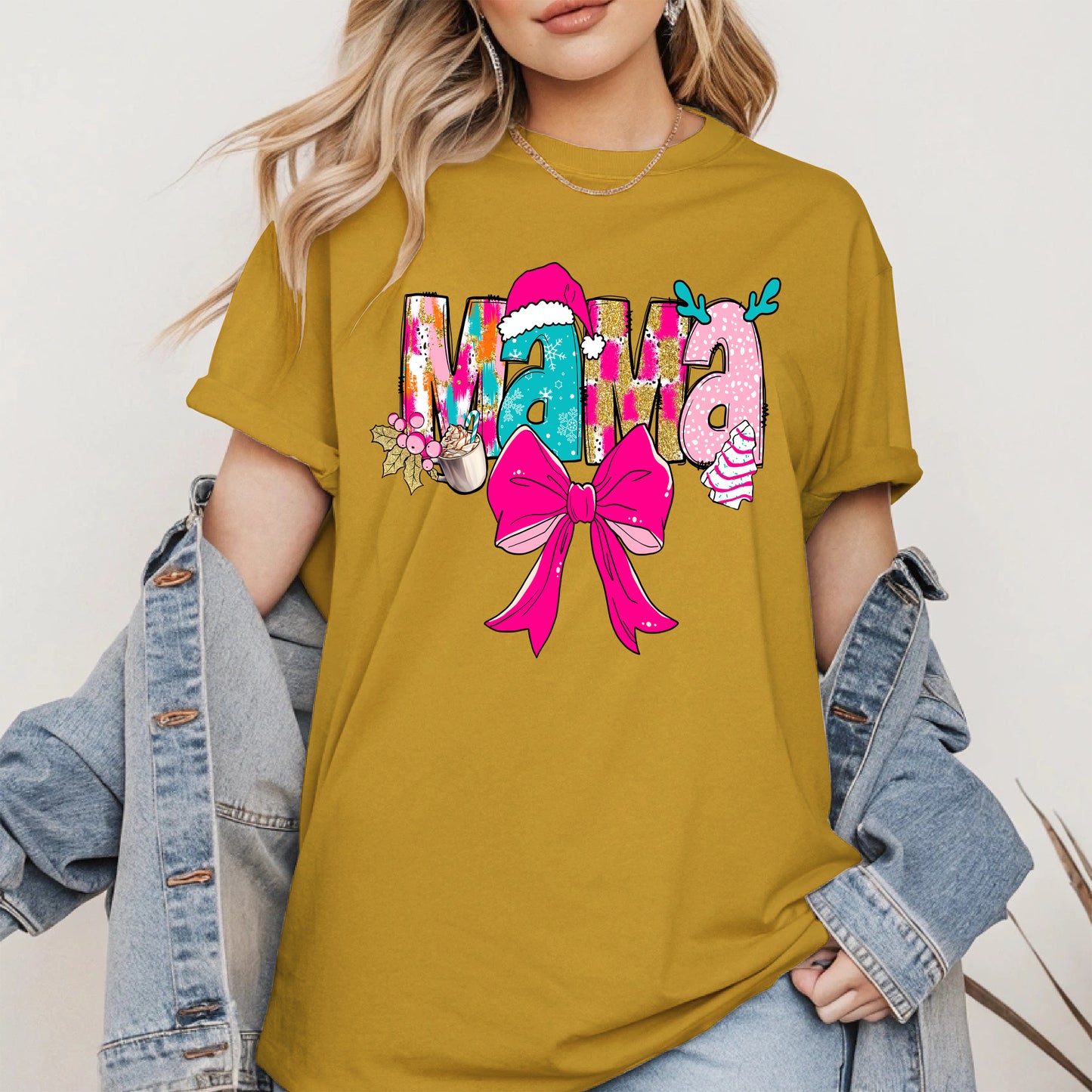 Merry Christmas Mama Shirt Cute Holiday Gift