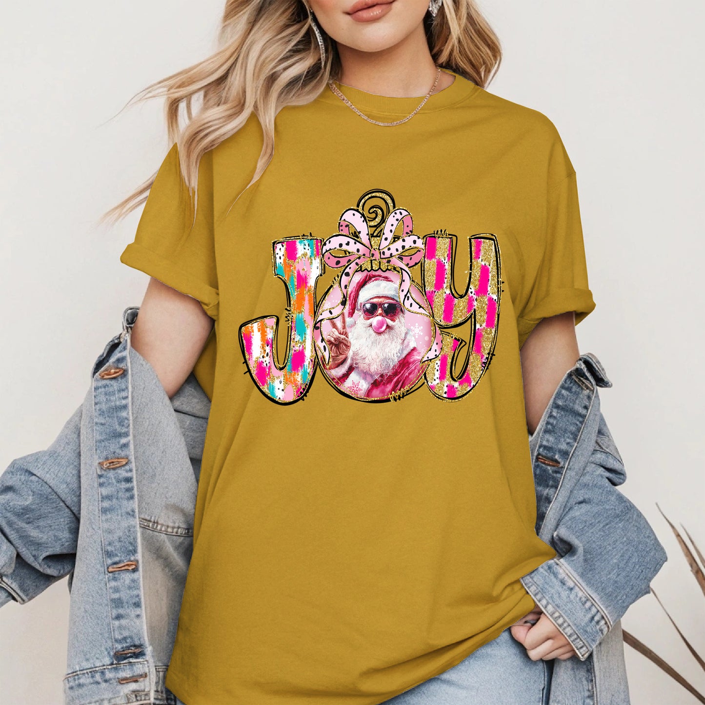 Joy Christmas Shirt Santa Cool Holiday Gift