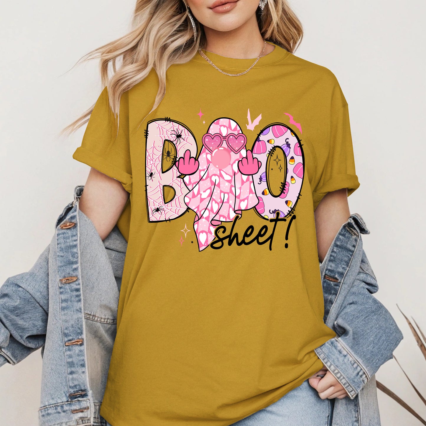Pink Sassy Ghost Boo Shirt - Cute Halloween Attitude Tee