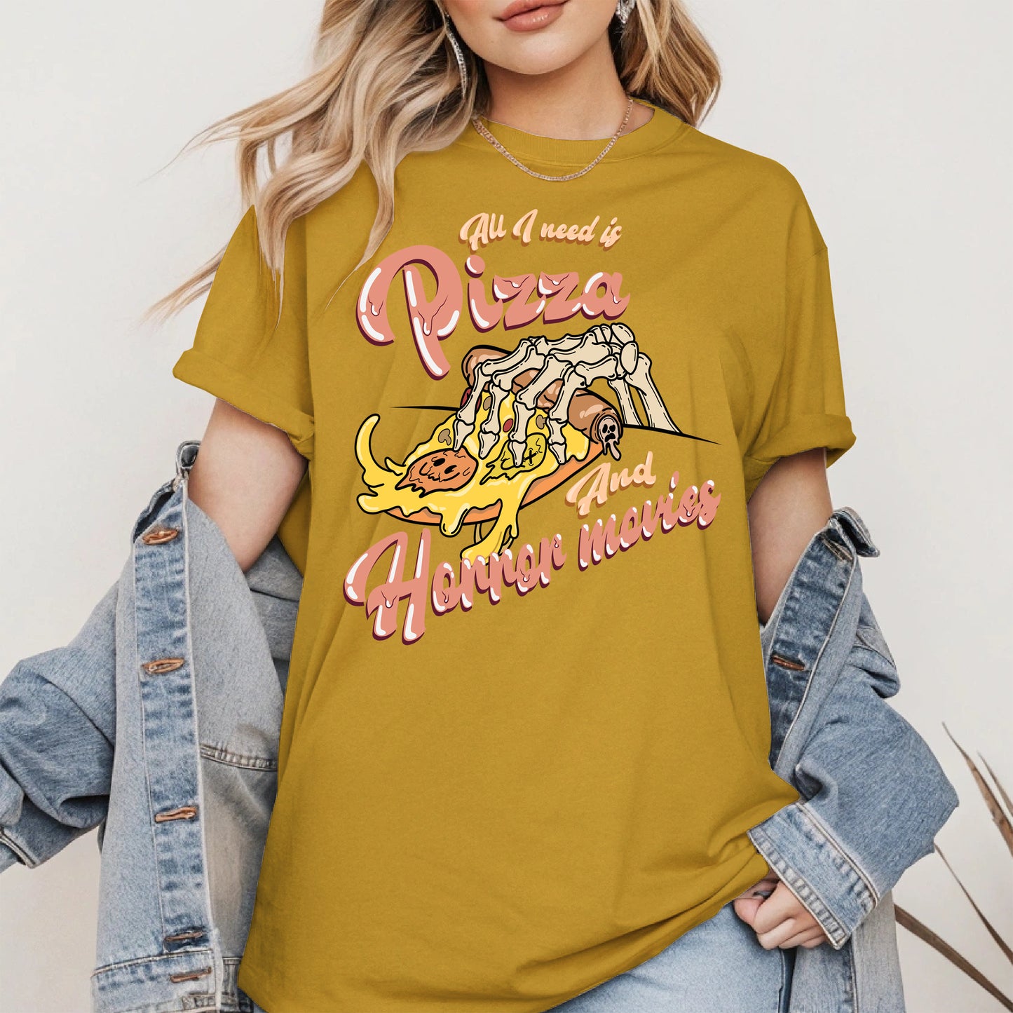 All I Need Is Pizza And Horror Movies Shirt