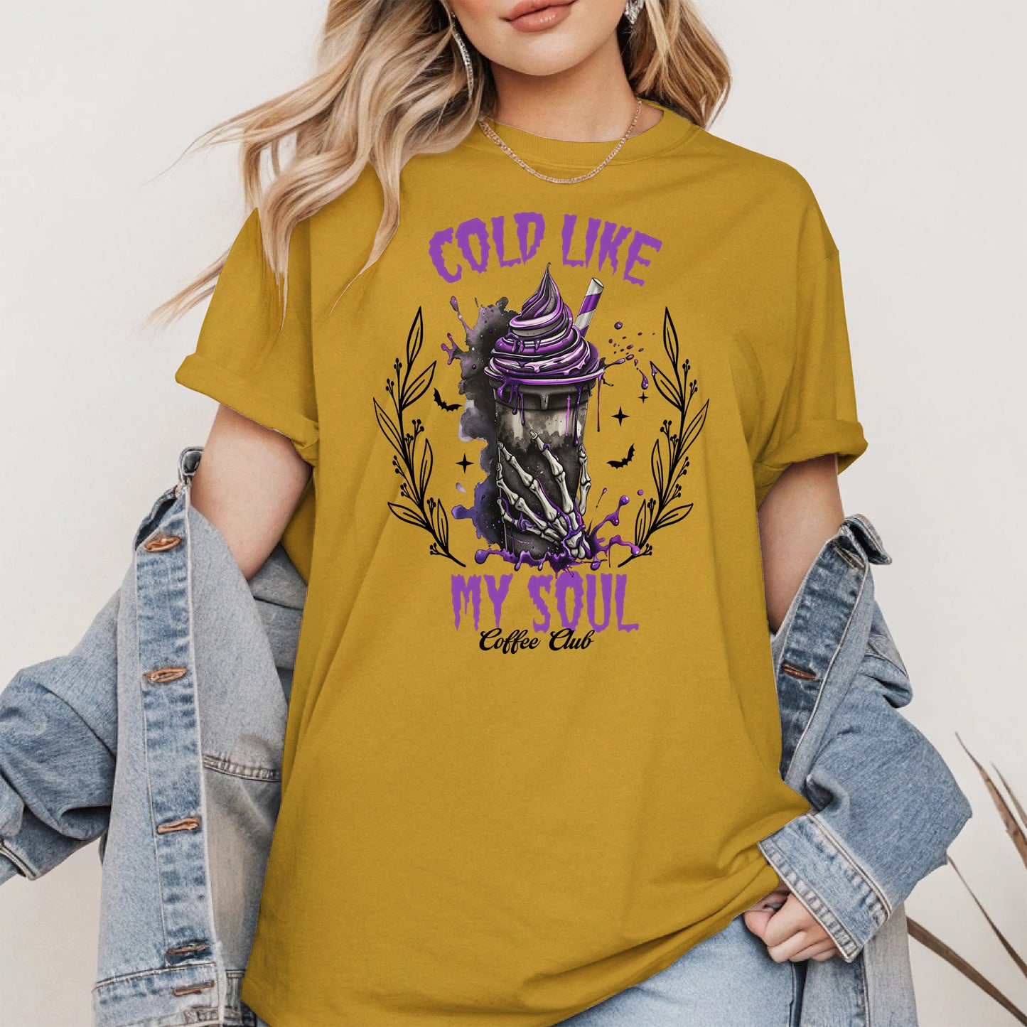 Cold Like My Soul Skeleton Drink Halloween Shirt
