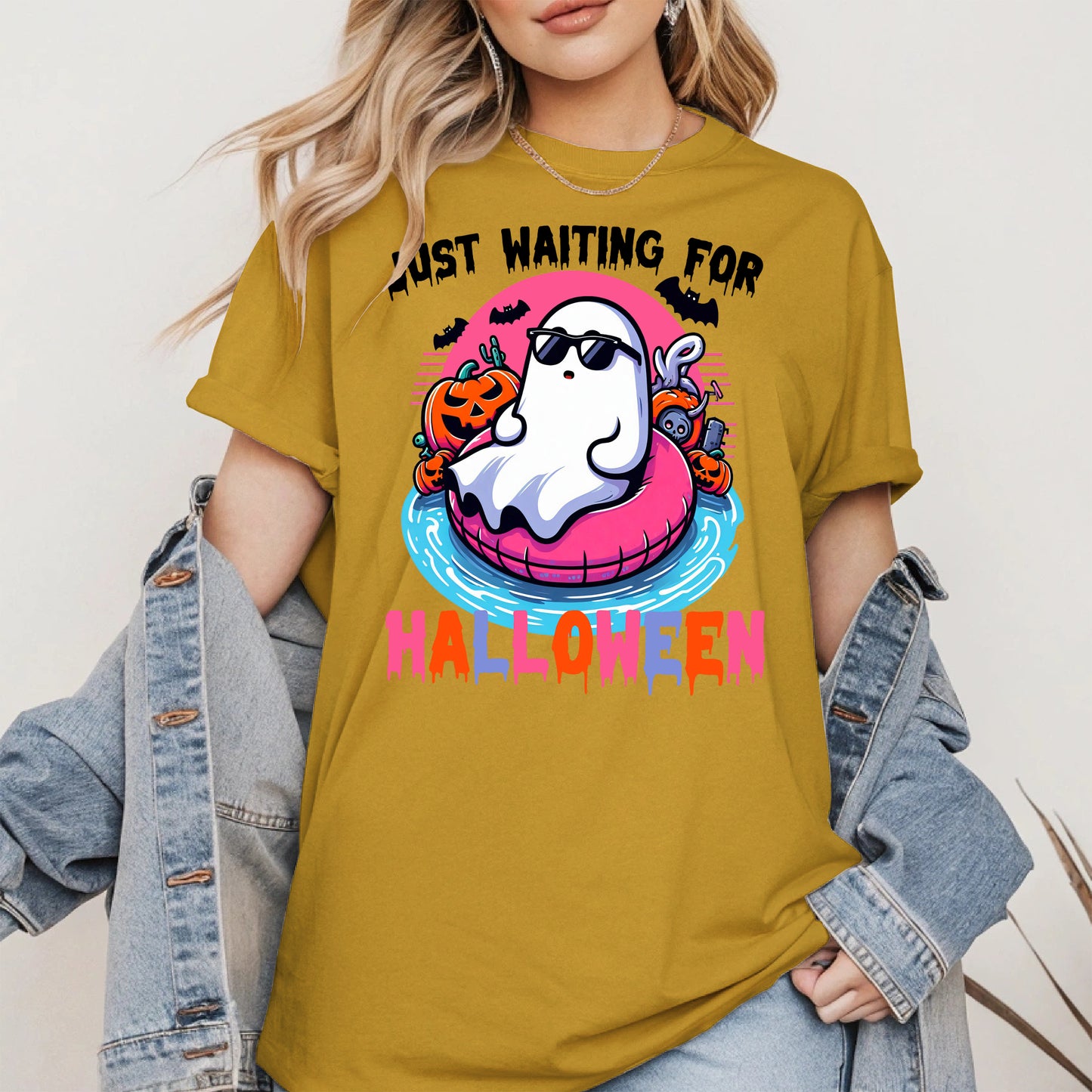Chill Ghost Halloween Pool Float Shirt