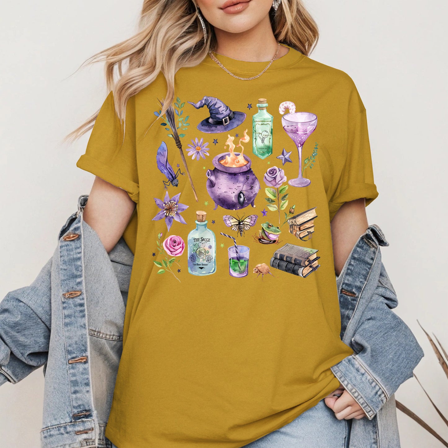 Witchy Vibes Watercolor Potion Tee