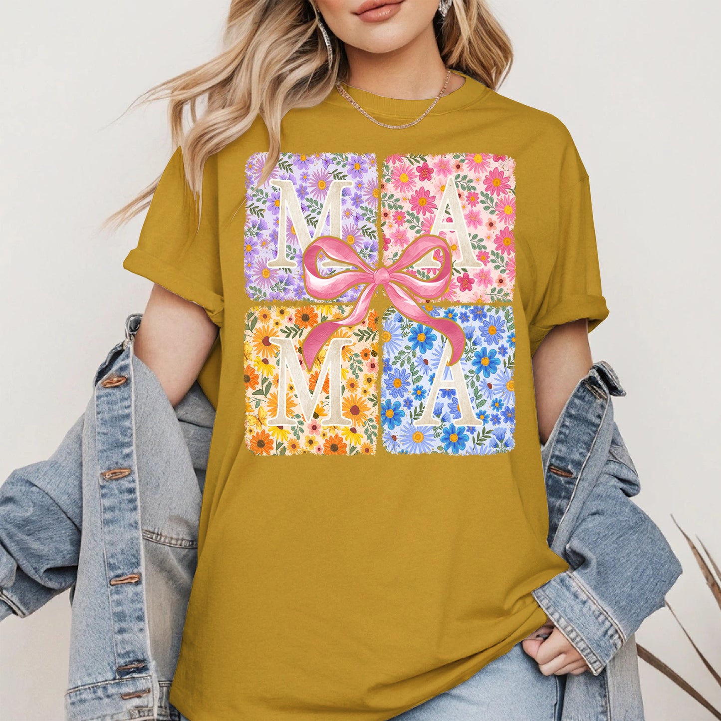 Floral MAMA Shirt Mother Tee Hoodie Sweatshirt Gift for Moms